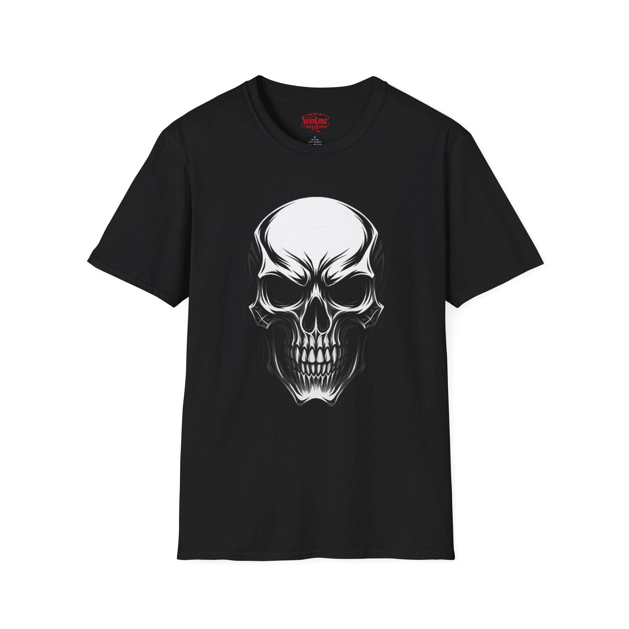Gothic Skull T-Shirt, Unisex Graphic Tee, Edgy Streetwear Top, Halloween Apparel, Alternative Fashion, Skulls & Bones Shirt