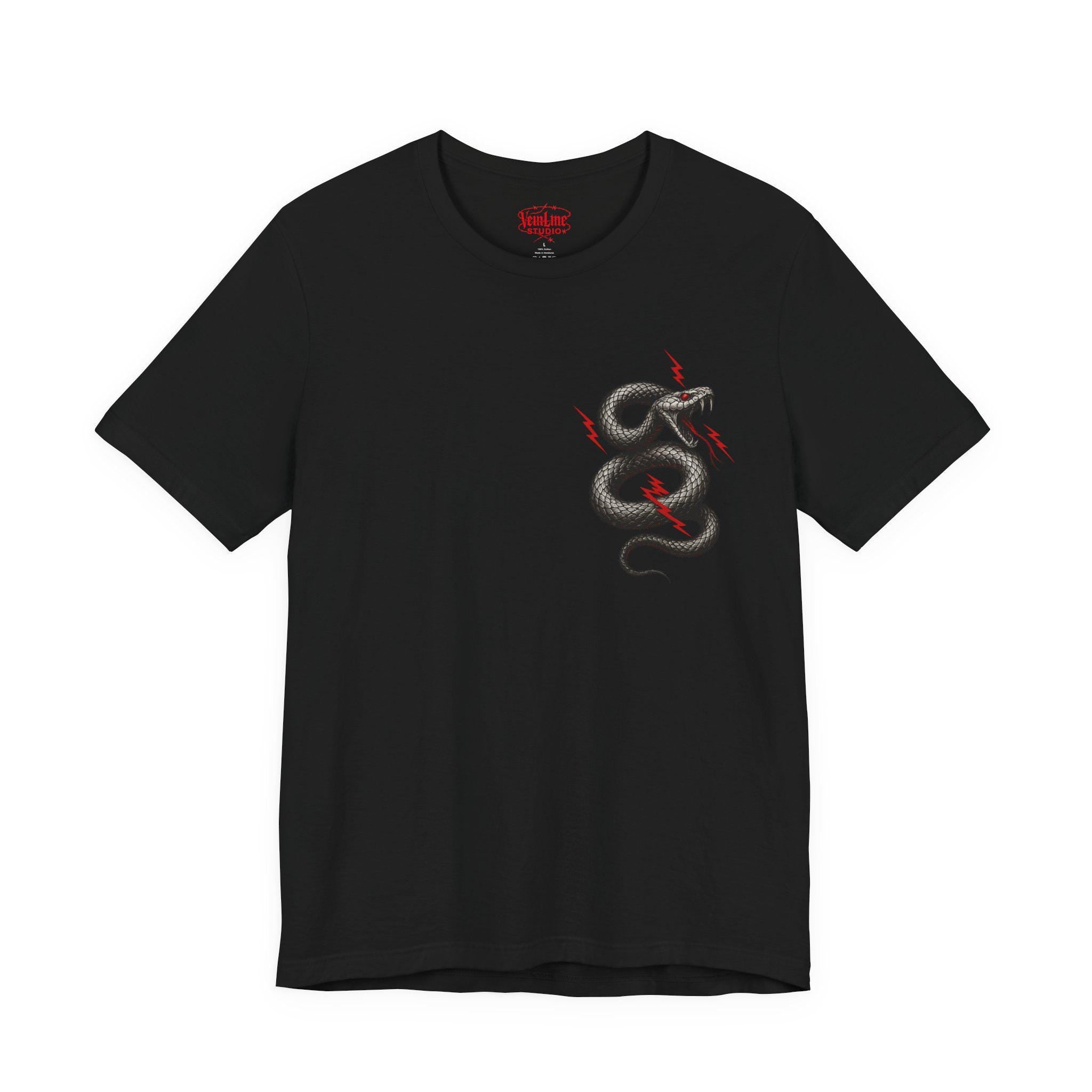 Snake Tshirt red lightning VeinLine Studio