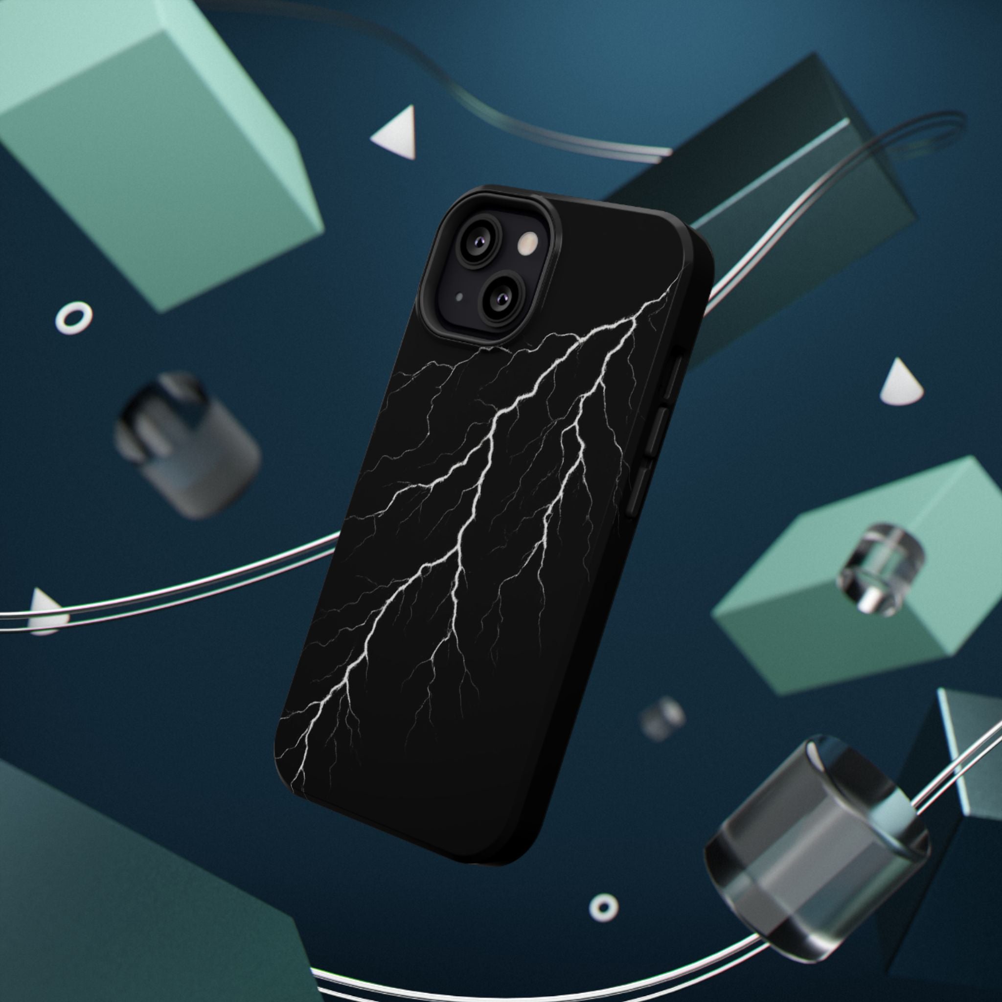 Black Lightning Phone Case – Impact‑Resistant Protective Cover