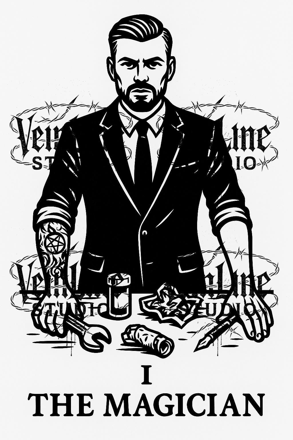 Tarot Tattoo Stencils: Major Arcana Designs (Digital Download PNG Files)  by VeinLineStudio