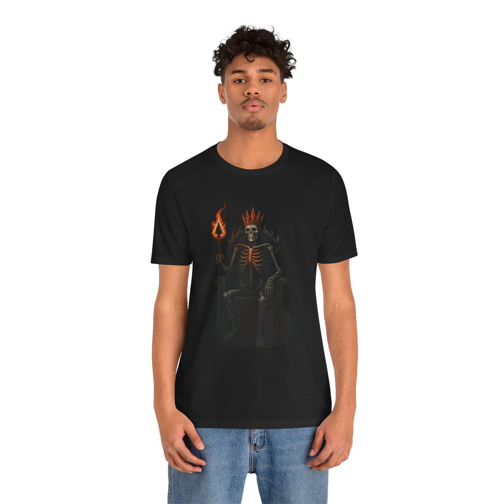 Gothic Skeleton King Tee: Unisex Horror Fashion, Halloween Shirt VeinLine Studio
