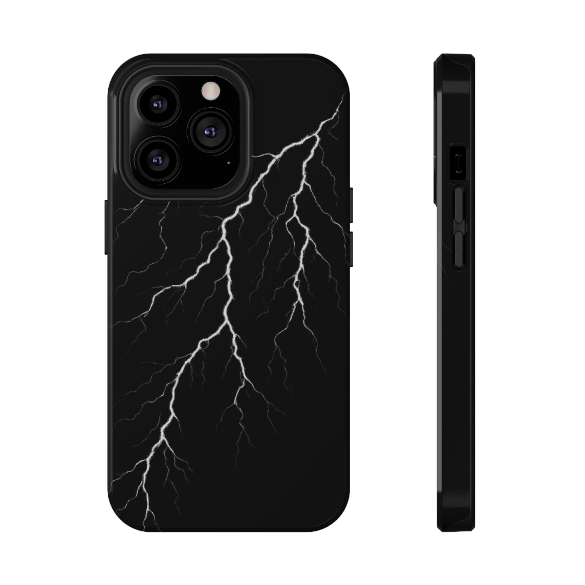 Black Lightning Phone Case – Impact‑Resistant Protective Cover