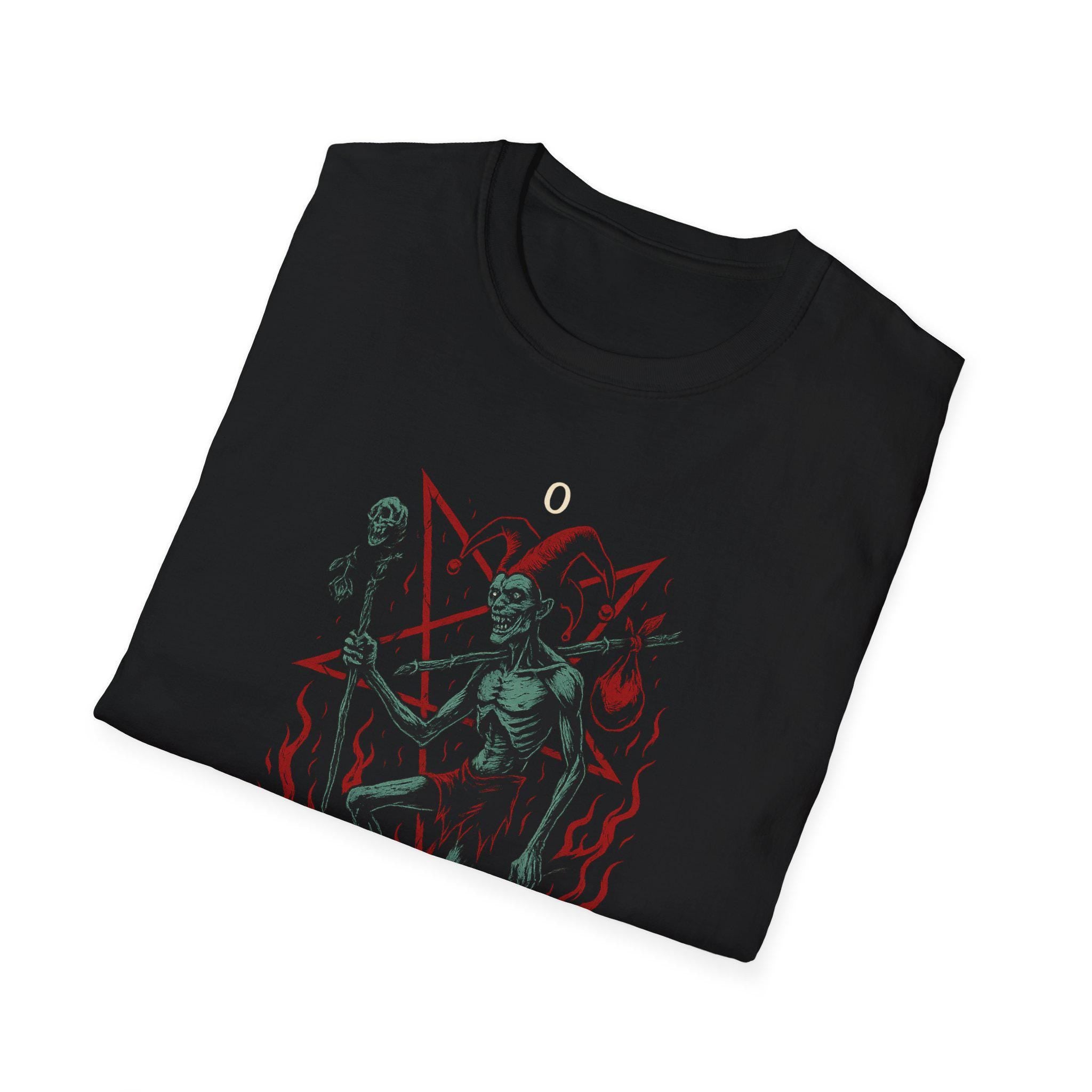 The Fool Tarot Card T-Shirt Black. VeinLine Studio