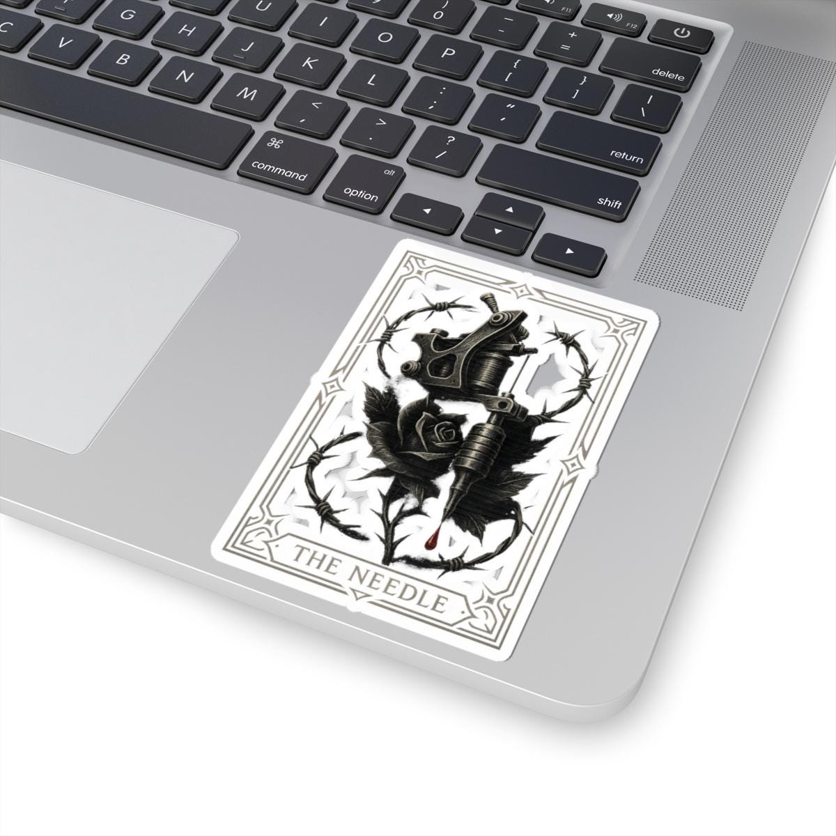 Tattoo Needle Sticker – Gothic Tattoo Art Vinyl Decal VeinLine Studio