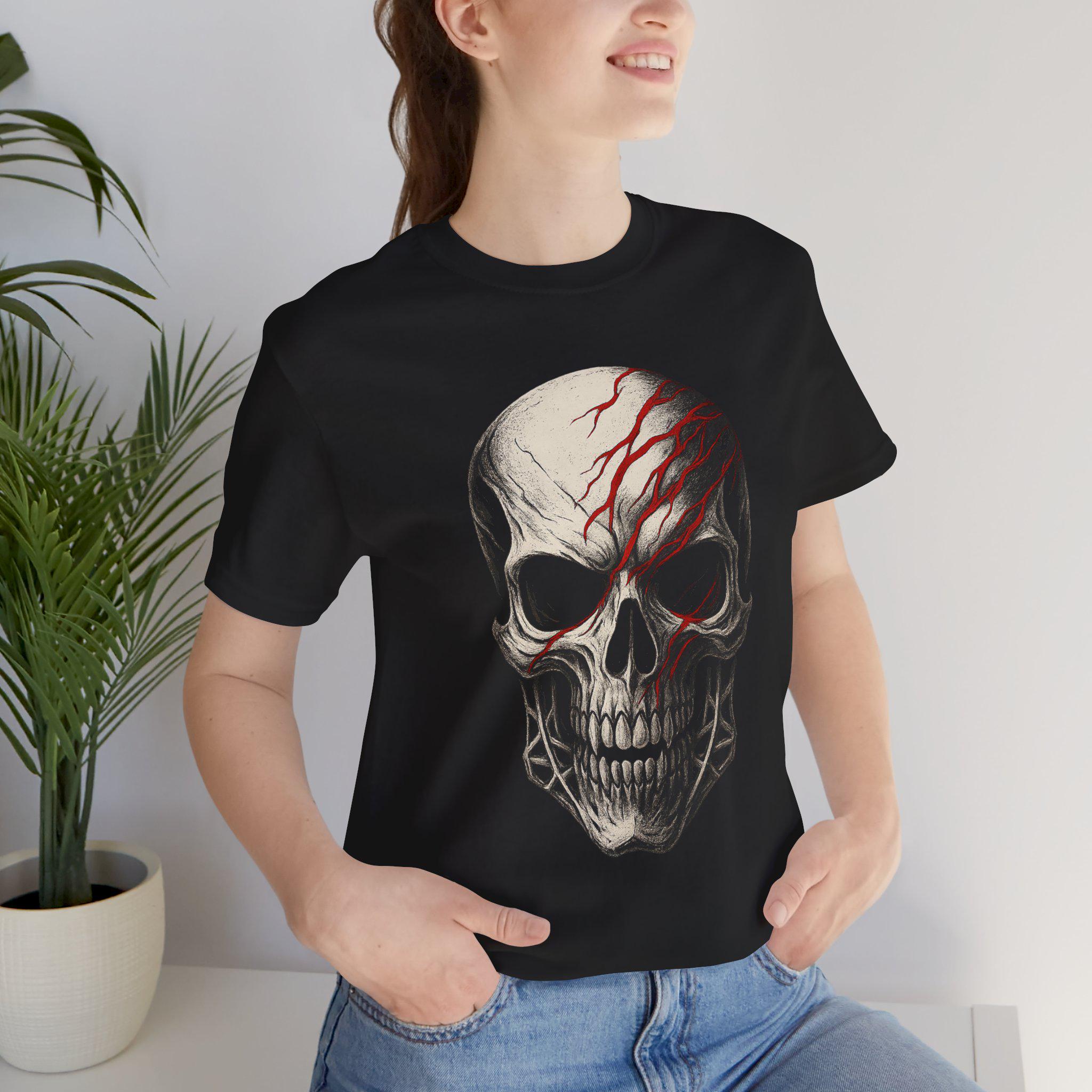Gothic Skull Tshirt VeinLine Studio