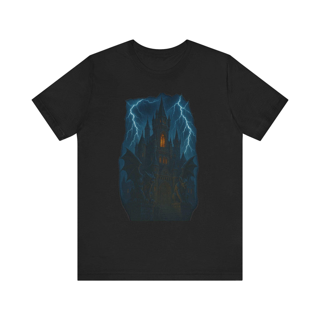 Mystical Castle T-Shirt: Gothic Halloween Fashion VeinLine Studio