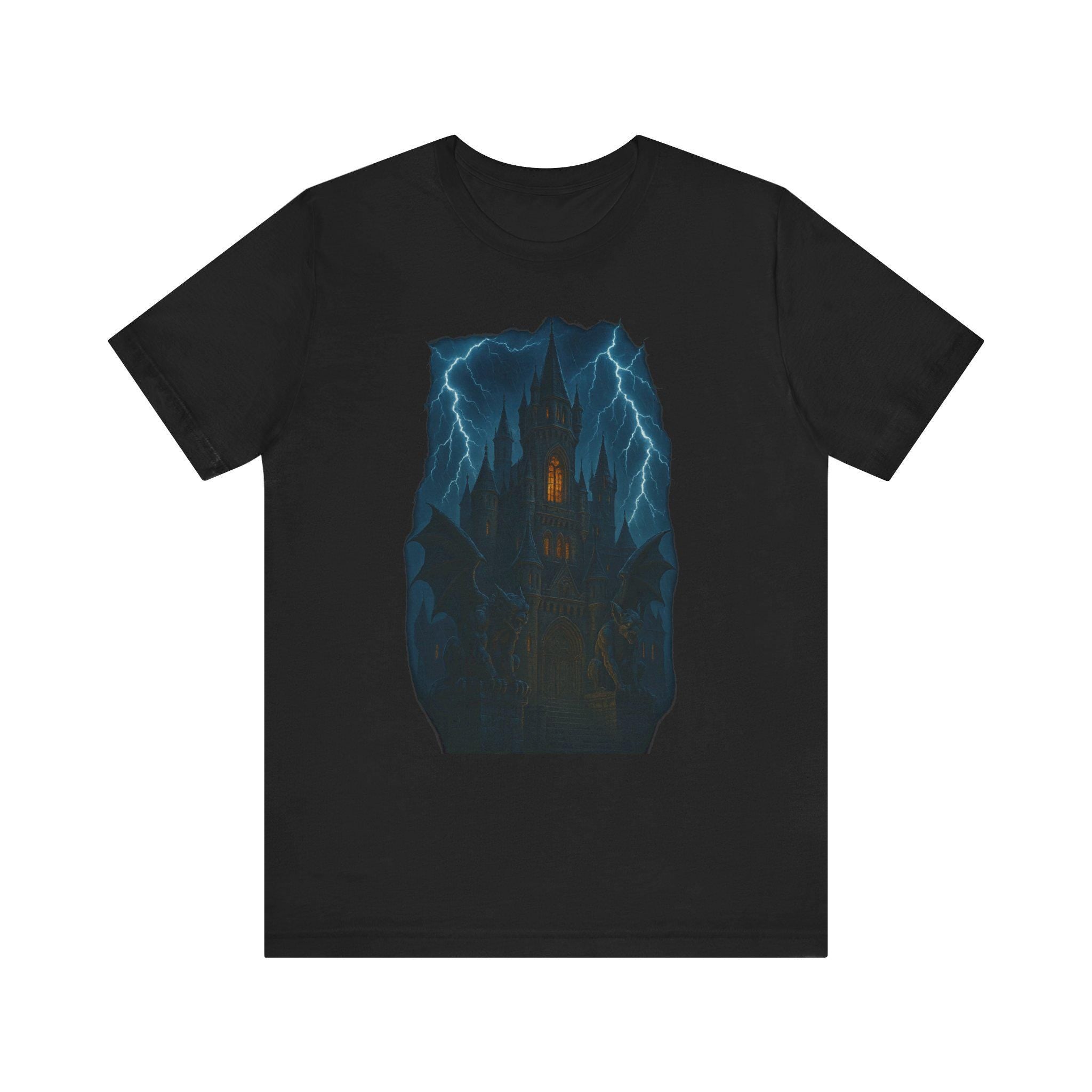 Mystical Castle T-Shirt: Gothic Halloween Fashion VeinLine Studio