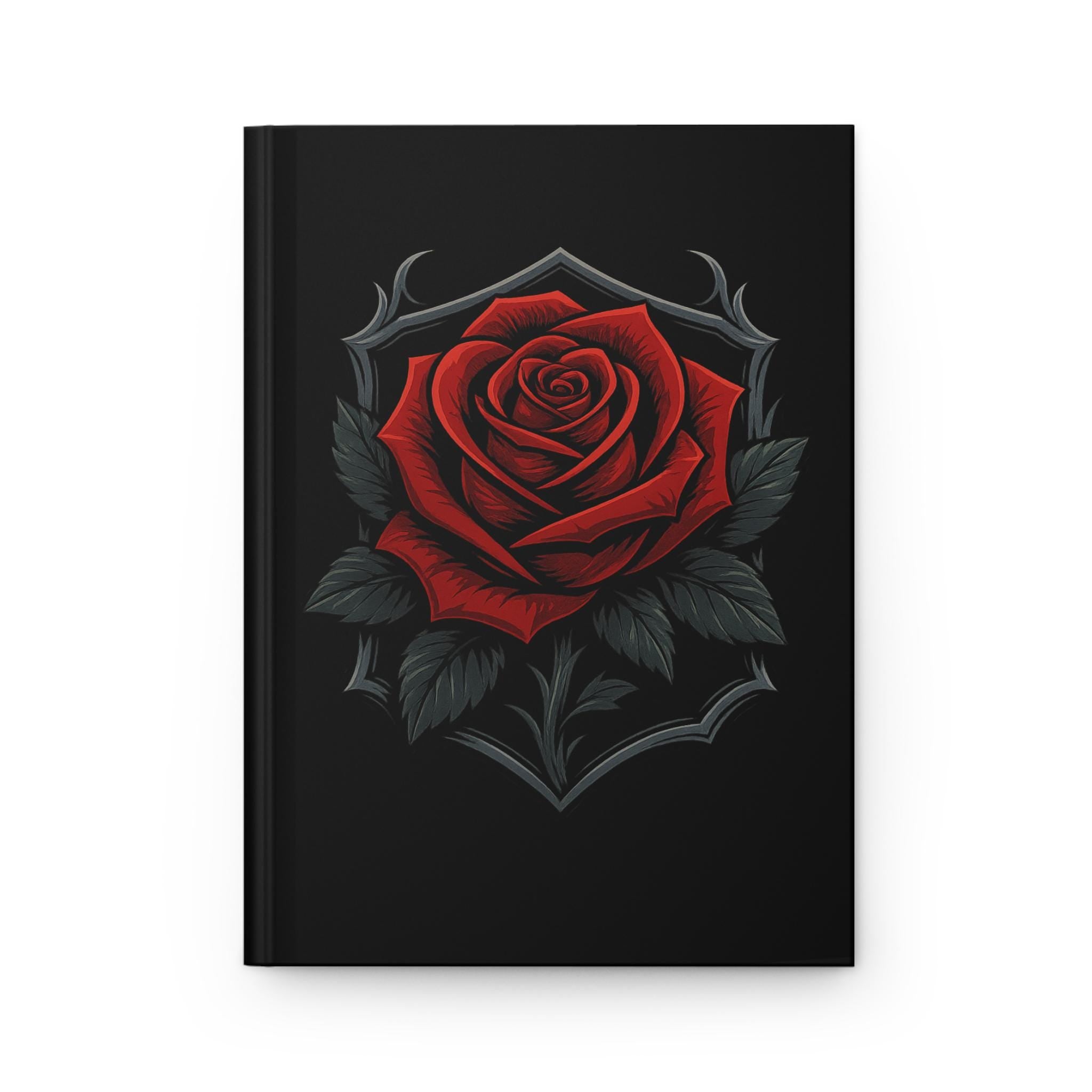 Dark Rose Hardcover Journal: Gothic Floral Notebook, VeinLine Studio