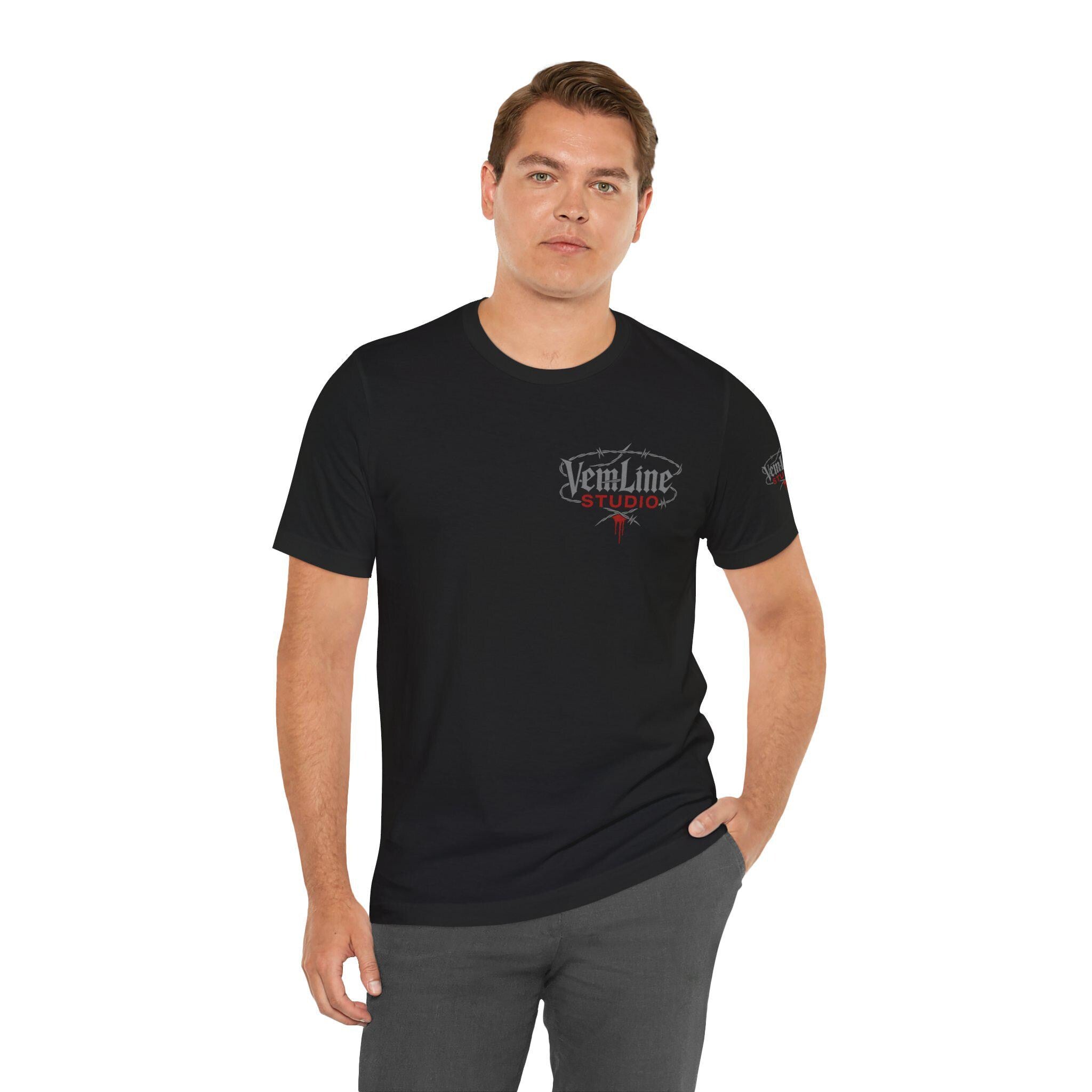 Logo Lightning Graphic Tee: Unisex Cotton Short Sleeve Shirt VeinLine Studio