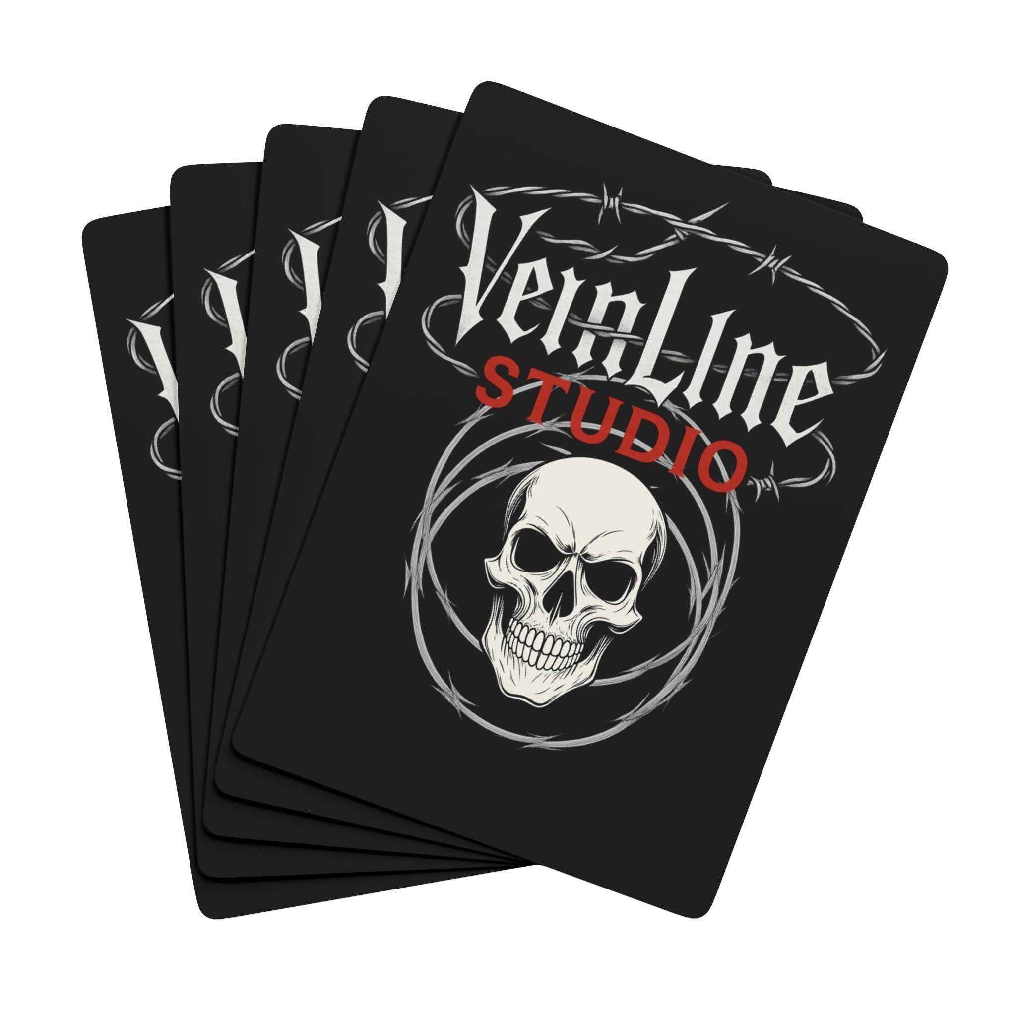 Skull Playing Cards VeinLine Studio