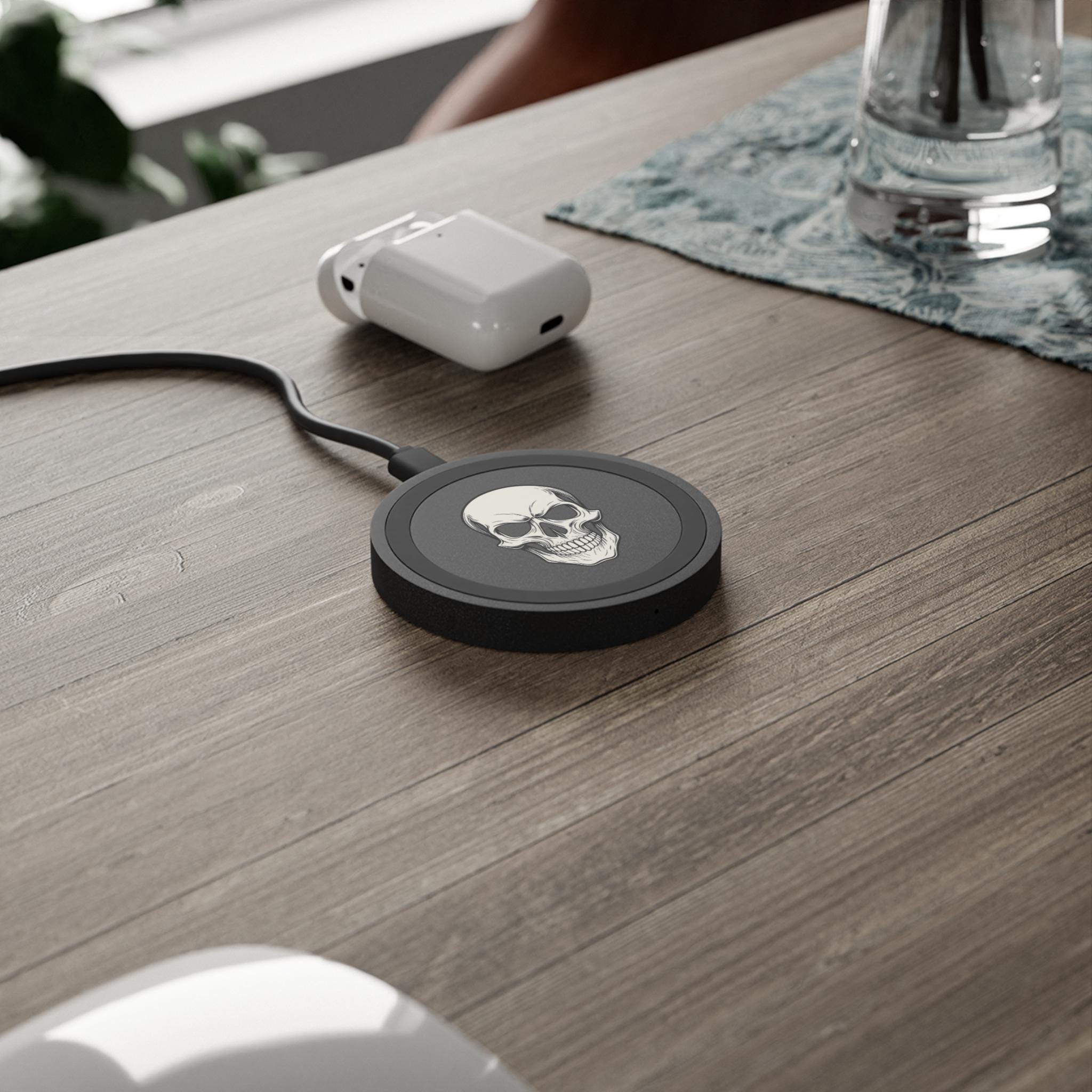 Gothic Skull Wireless Charging Pad. 5W, VeinLine Studio