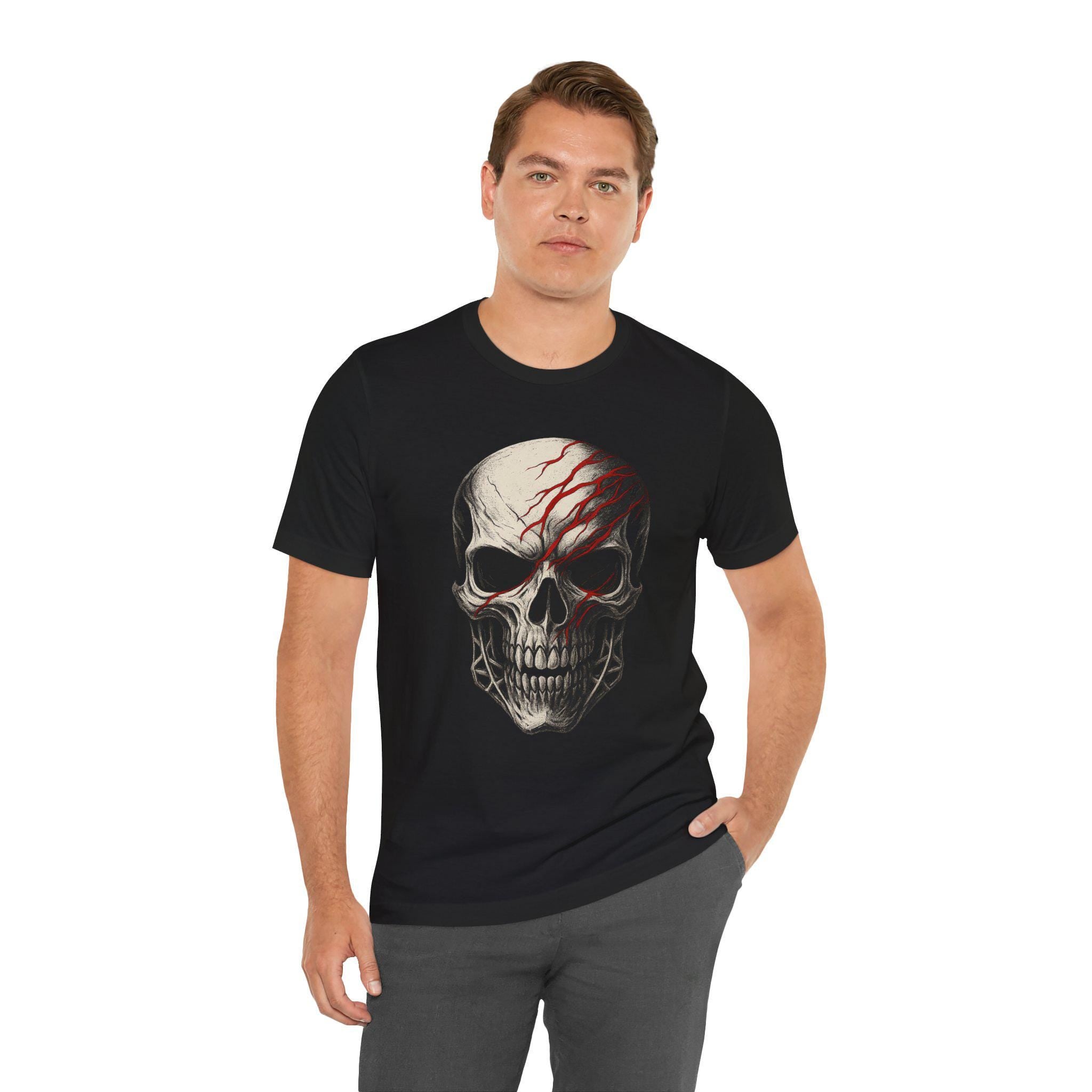 Gothic Skull Tshirt VeinLine Studio