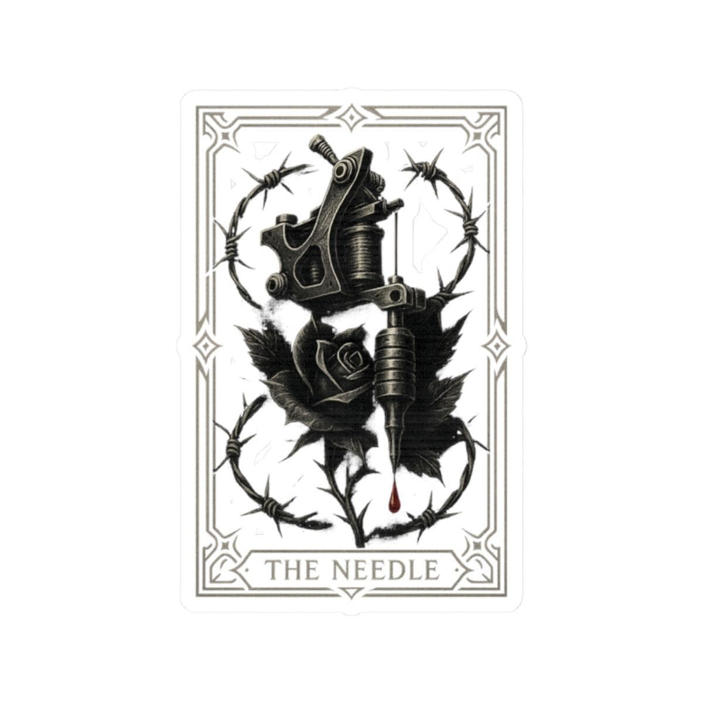 Tattoo Needle Sticker – Gothic Tattoo Art Vinyl Decal VeinLine Studio