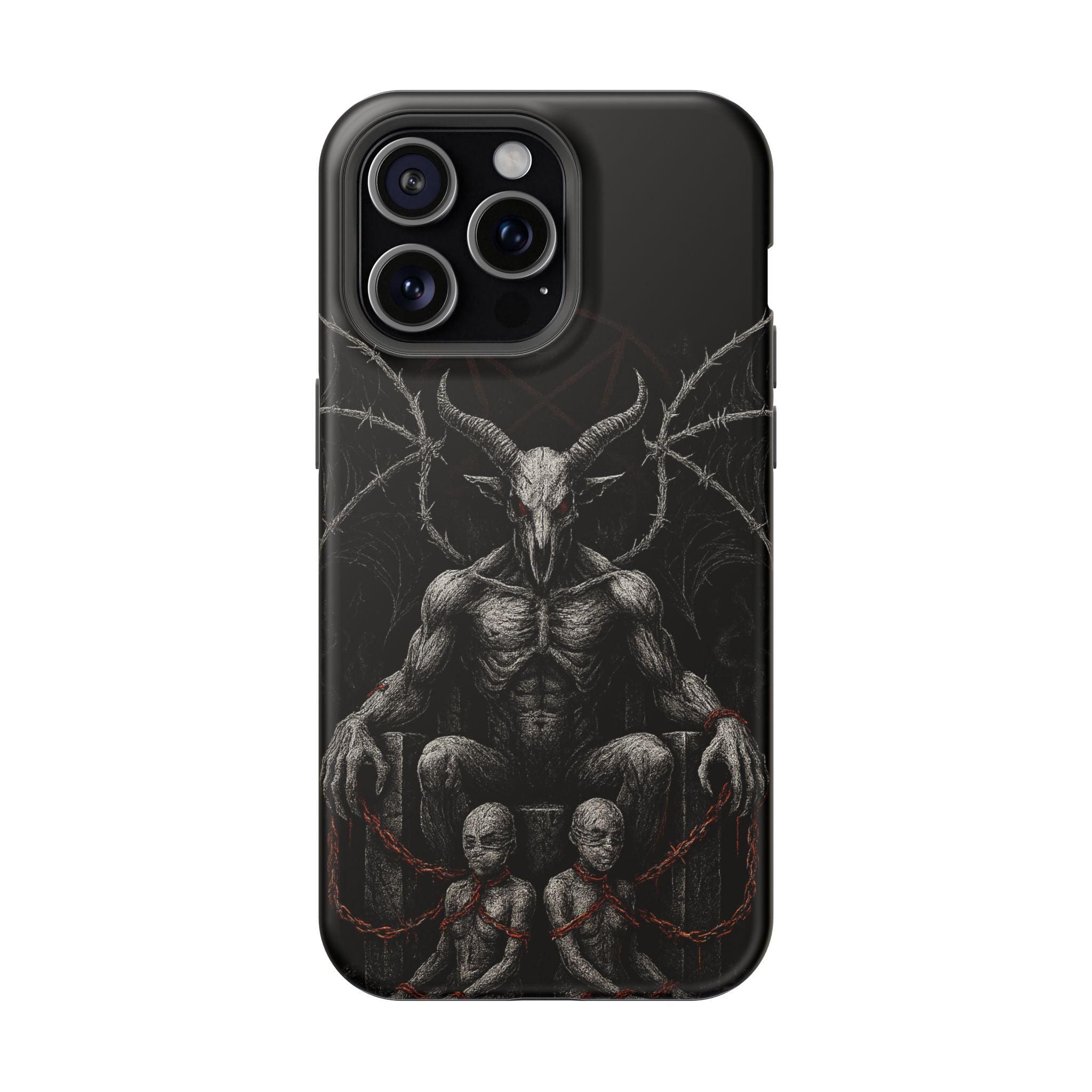 Baphomet Demon Phone Case — Gothic Impact-Resistant iPhone Cover