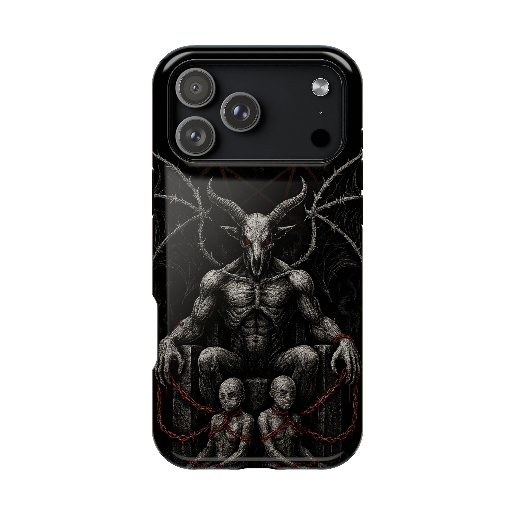 Baphomet Demon Phone Case — Gothic Impact-Resistant iPhone Cover