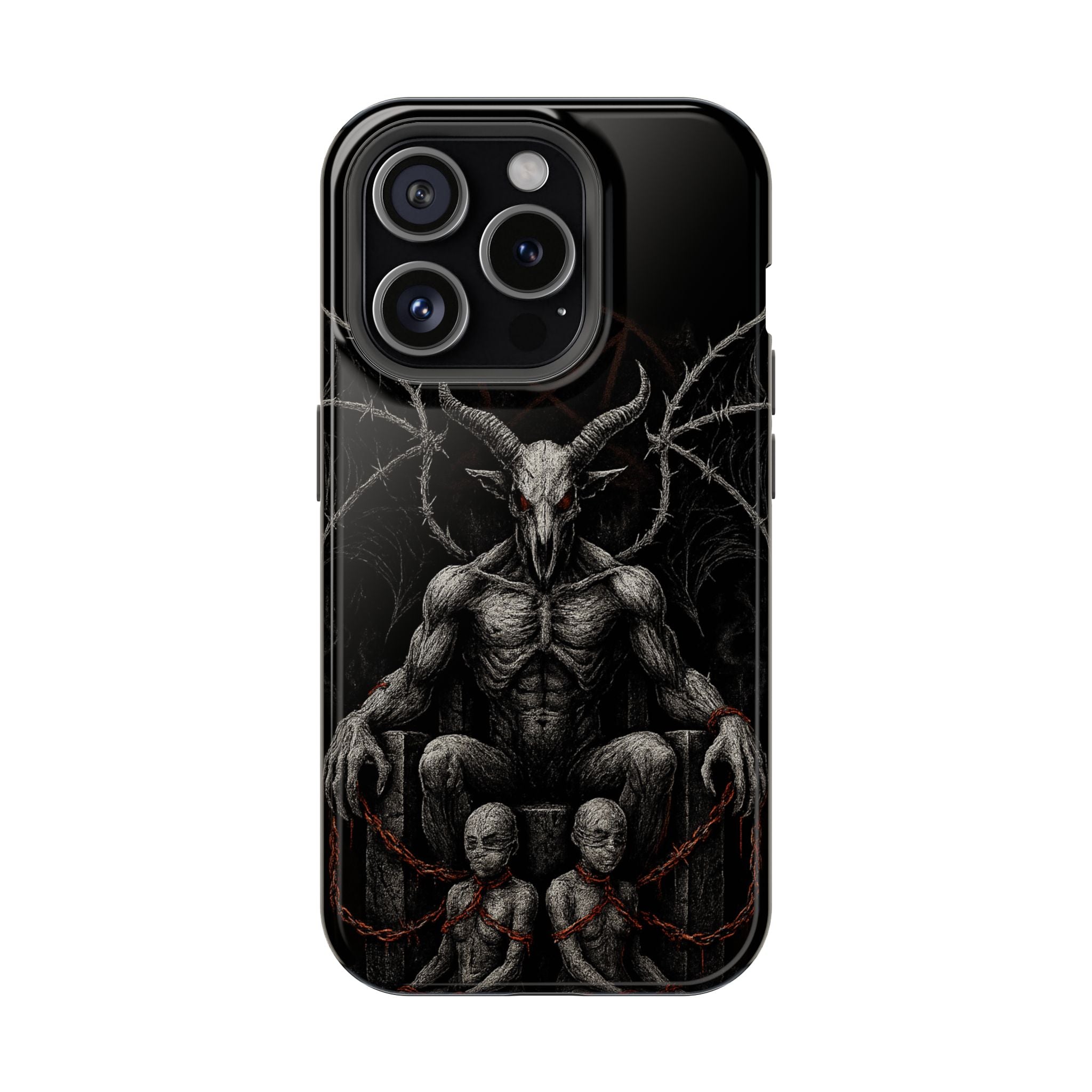 Baphomet Demon Phone Case — Gothic Impact-Resistant iPhone Cover