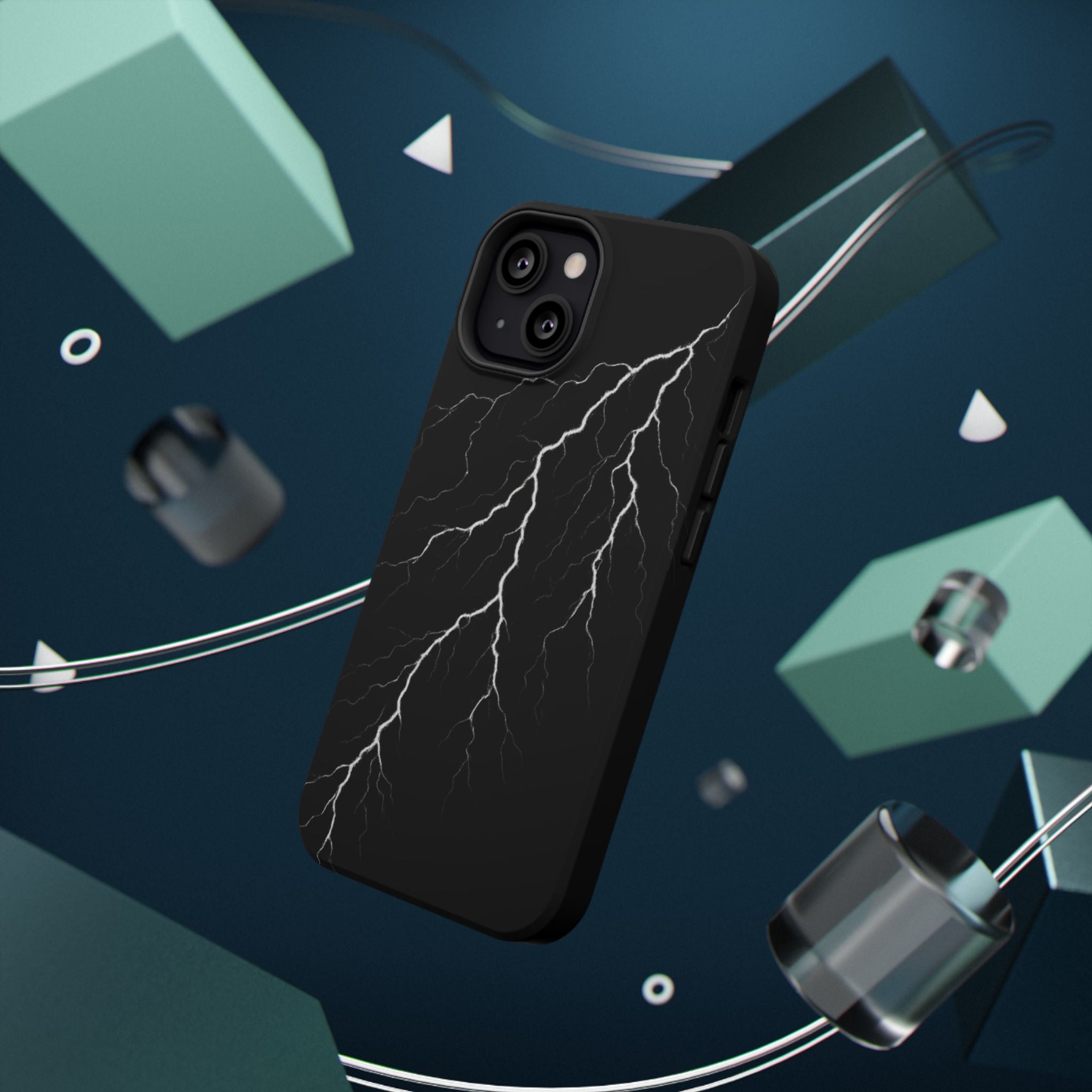 Black Lightning Phone Case – Impact‑Resistant Protective Cover