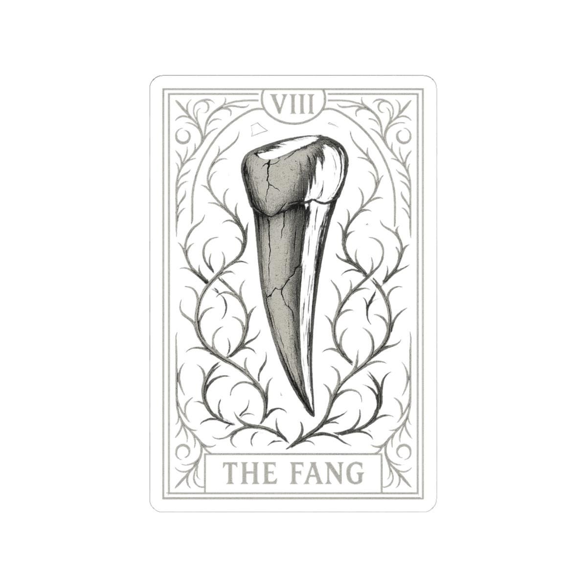 Fang Sticker – Gothic Tattoo Art Decal VeinLine Studio