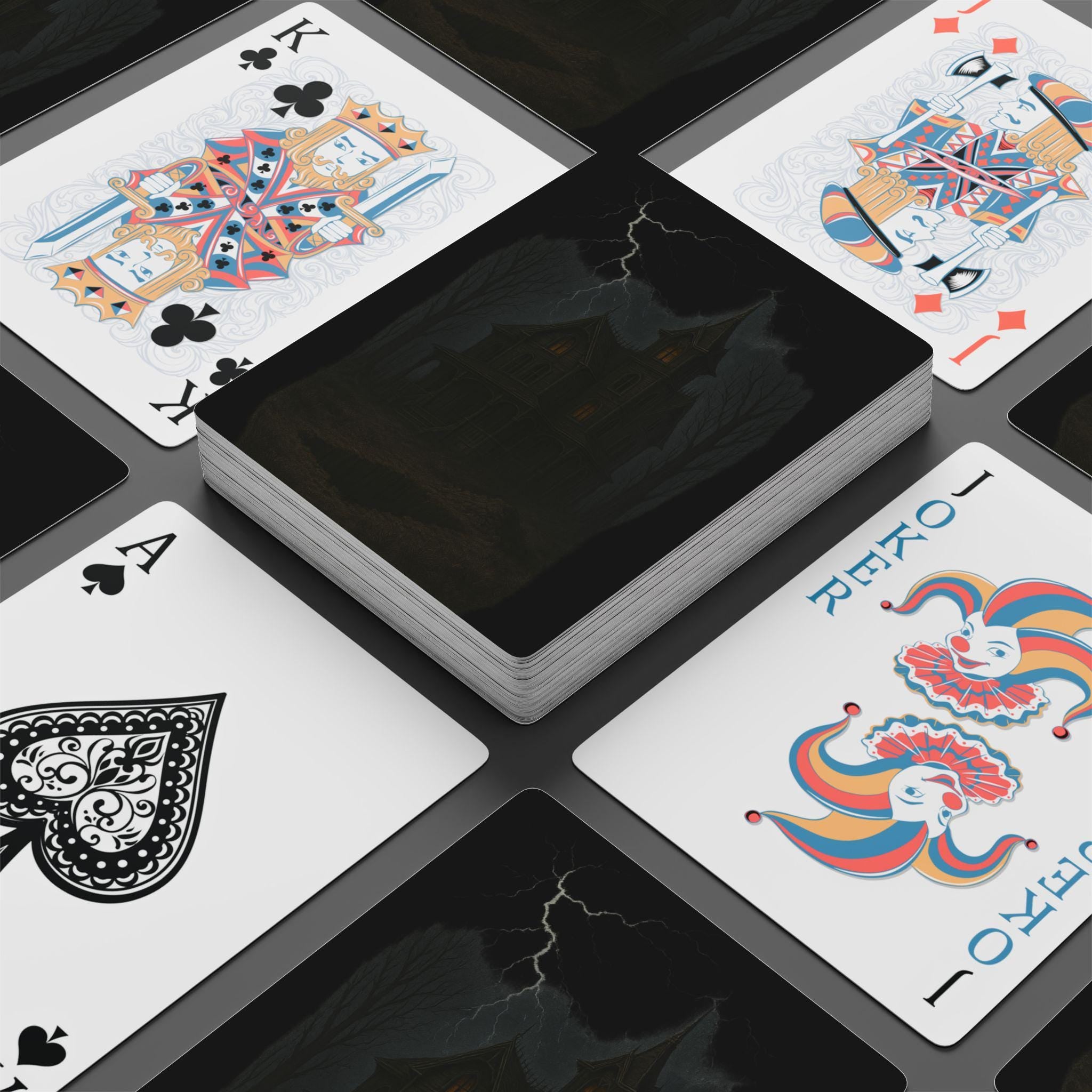 Haunted house Poker cards from VeinLine Studio