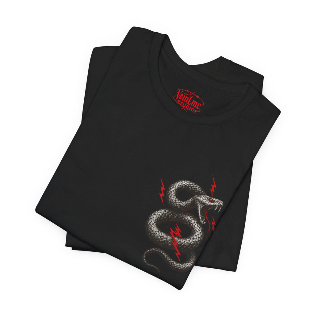 Snake Tshirt red lightning VeinLine Studio