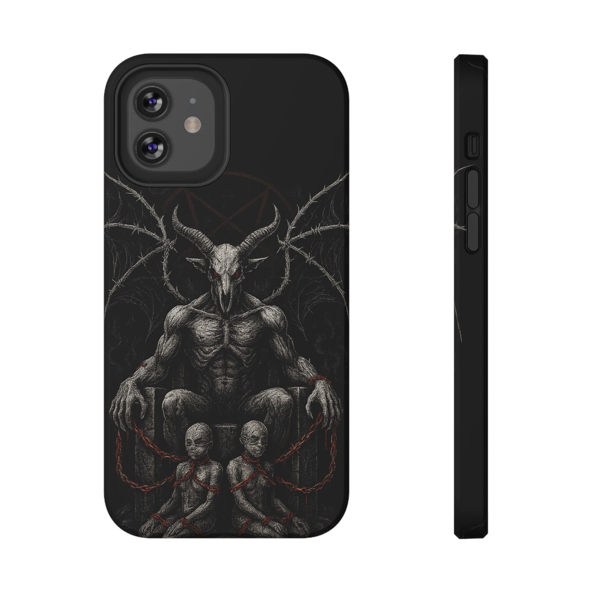 Baphomet Demon Phone Case — Gothic Impact-Resistant iPhone Cover