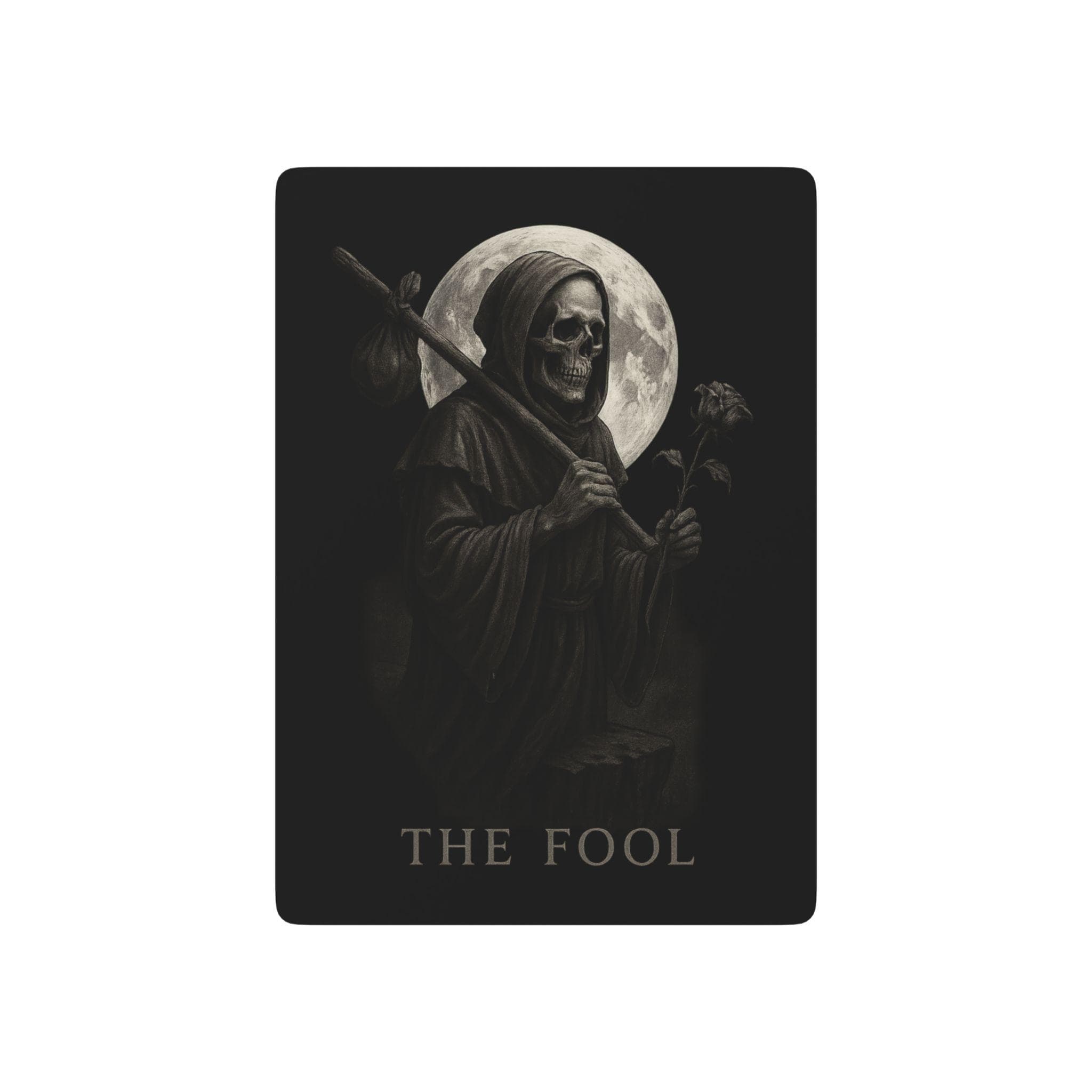 Gothic Poker Cards, The Fool design. Skull playing cards. VeinLine studio