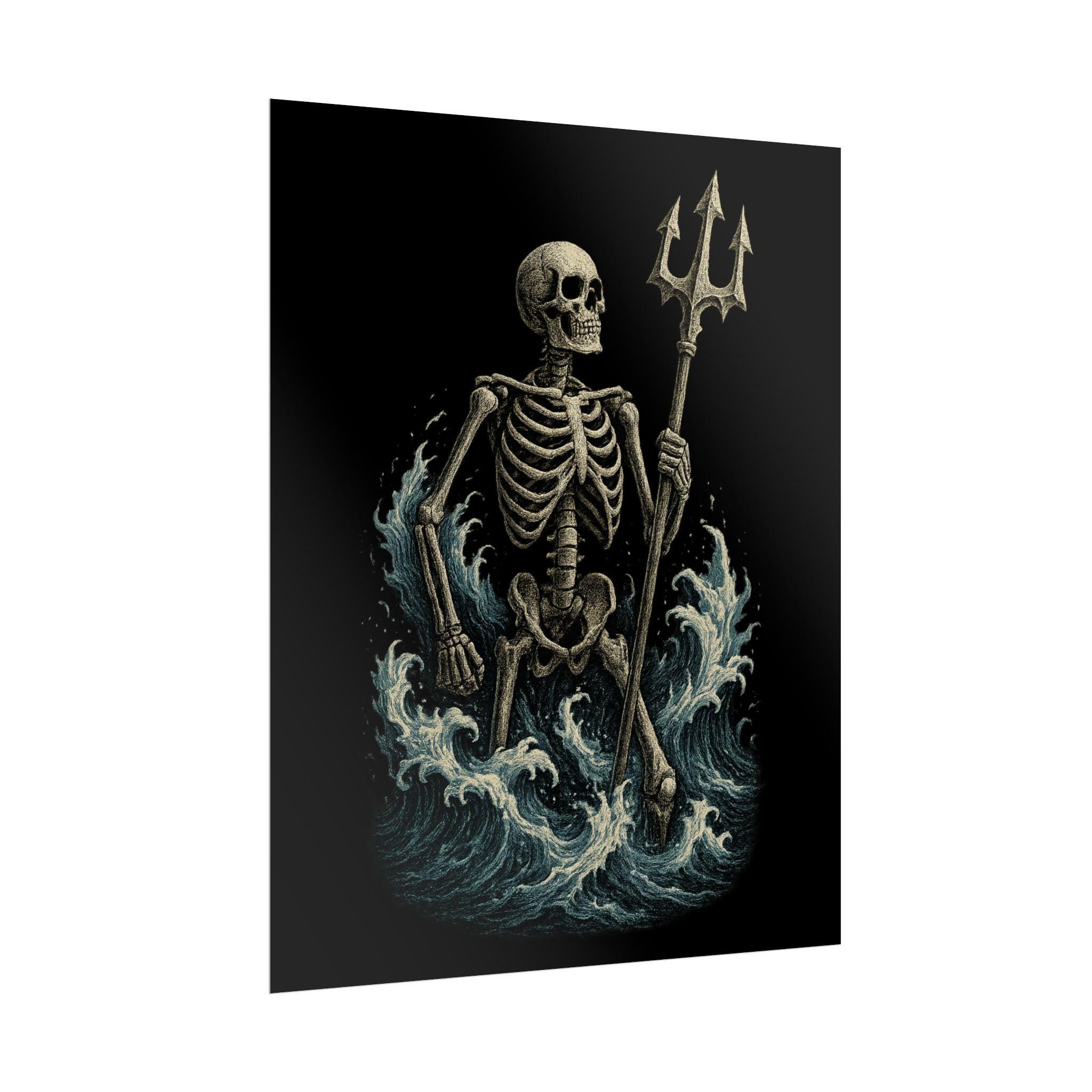 Gothic Skeleton Poster, VeinLine Studio