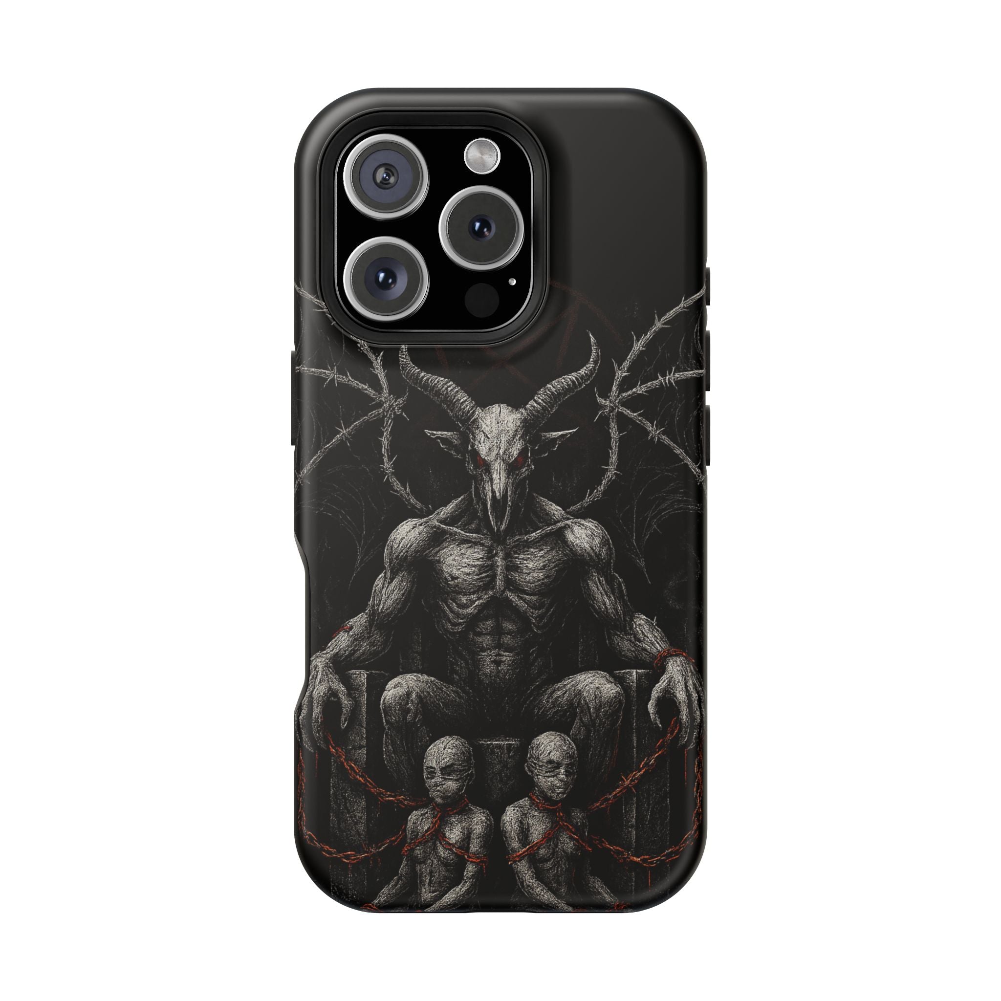 Baphomet Demon Phone Case — Gothic Impact-Resistant iPhone Cover