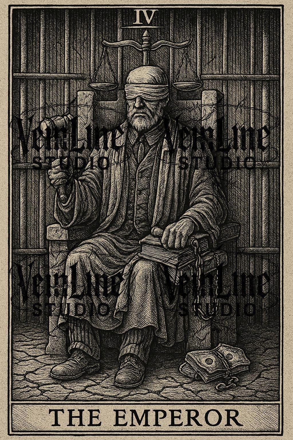 Dark Tarot Art Prints: Major Arcana Engraving Style (Digital Download) by VeinLineStudio
