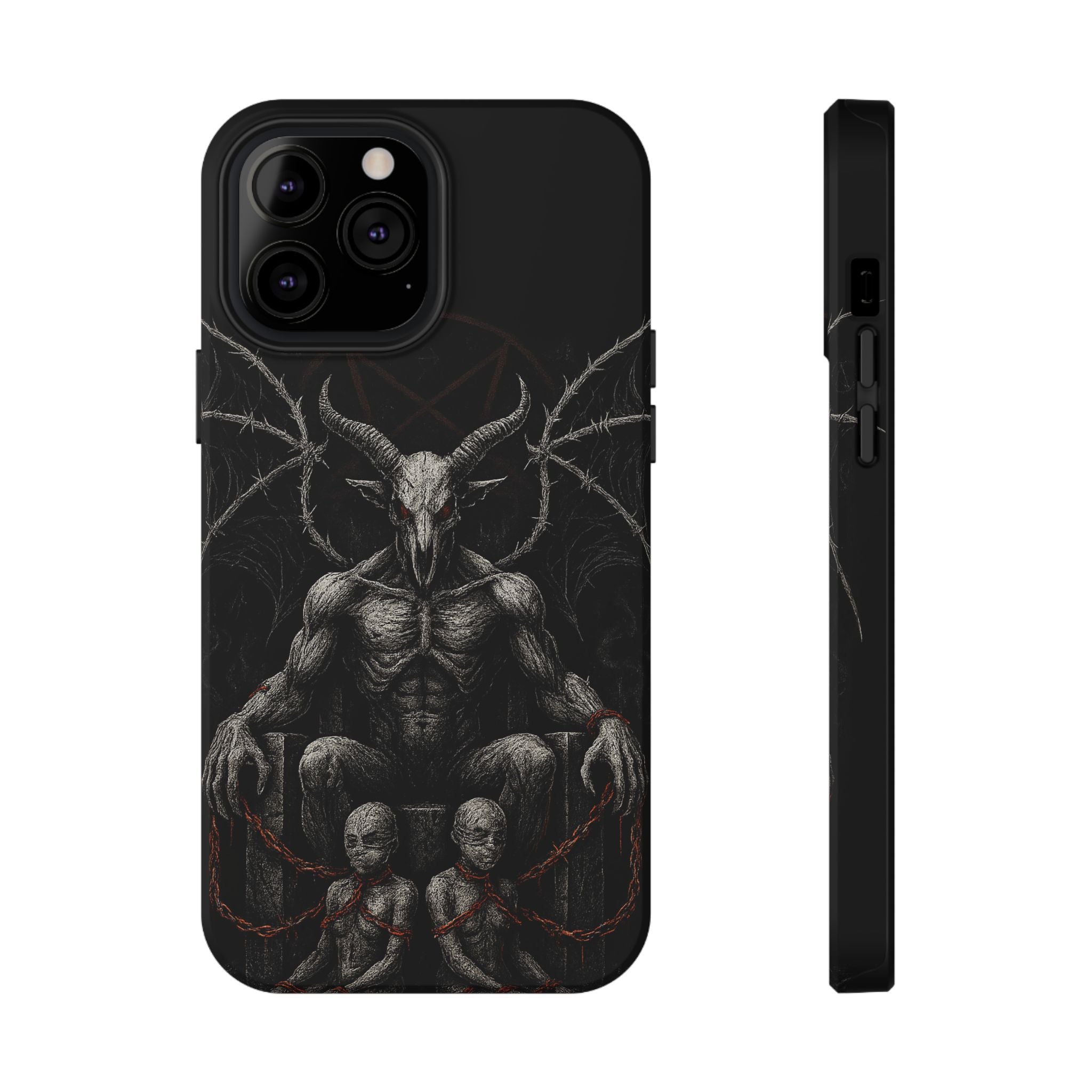 Baphomet Demon Phone Case — Gothic Impact-Resistant iPhone Cover