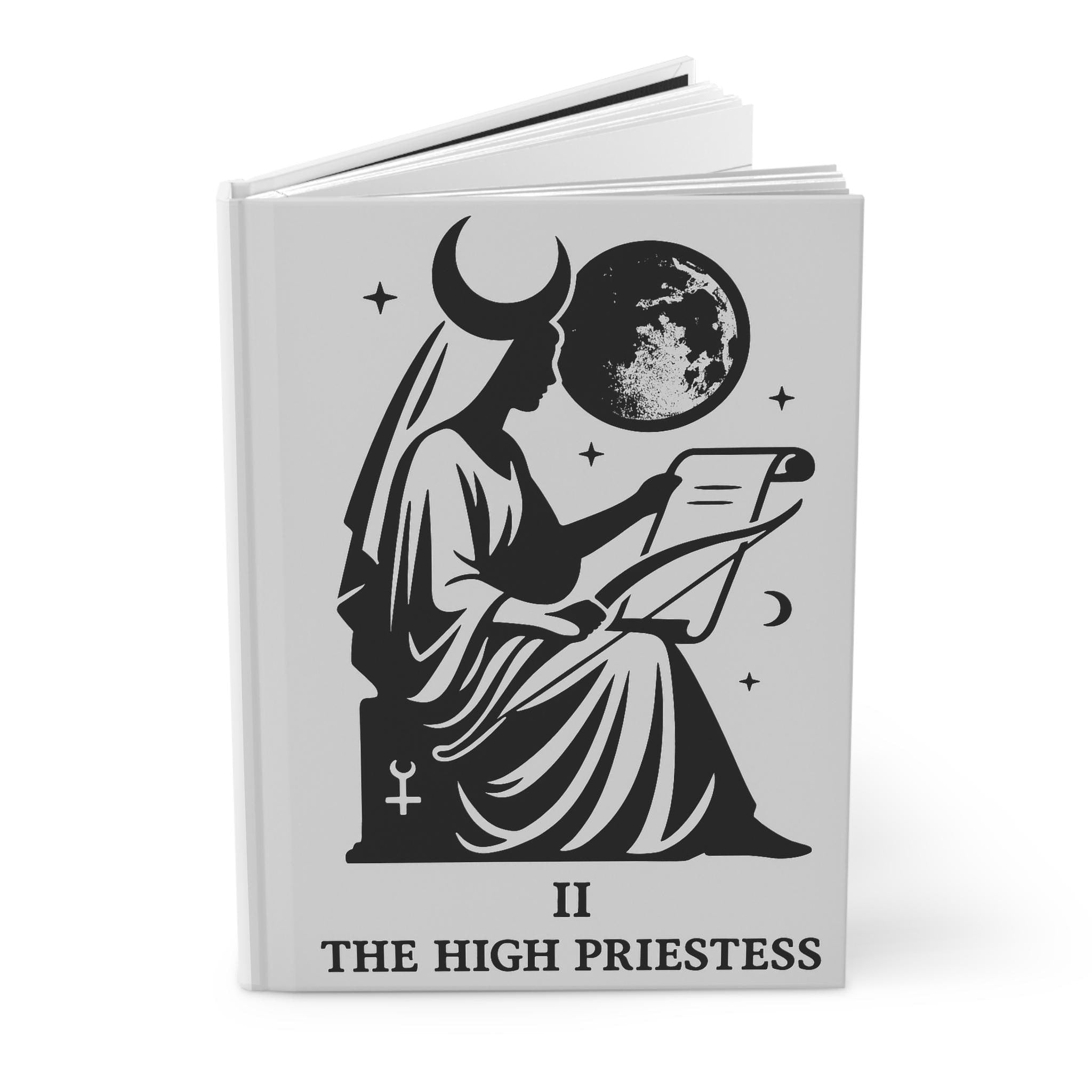 Tarot-Inspired Hardcover journal, The High Priestess Design, Gift for Witches, Personal Diary VeinLine Studio