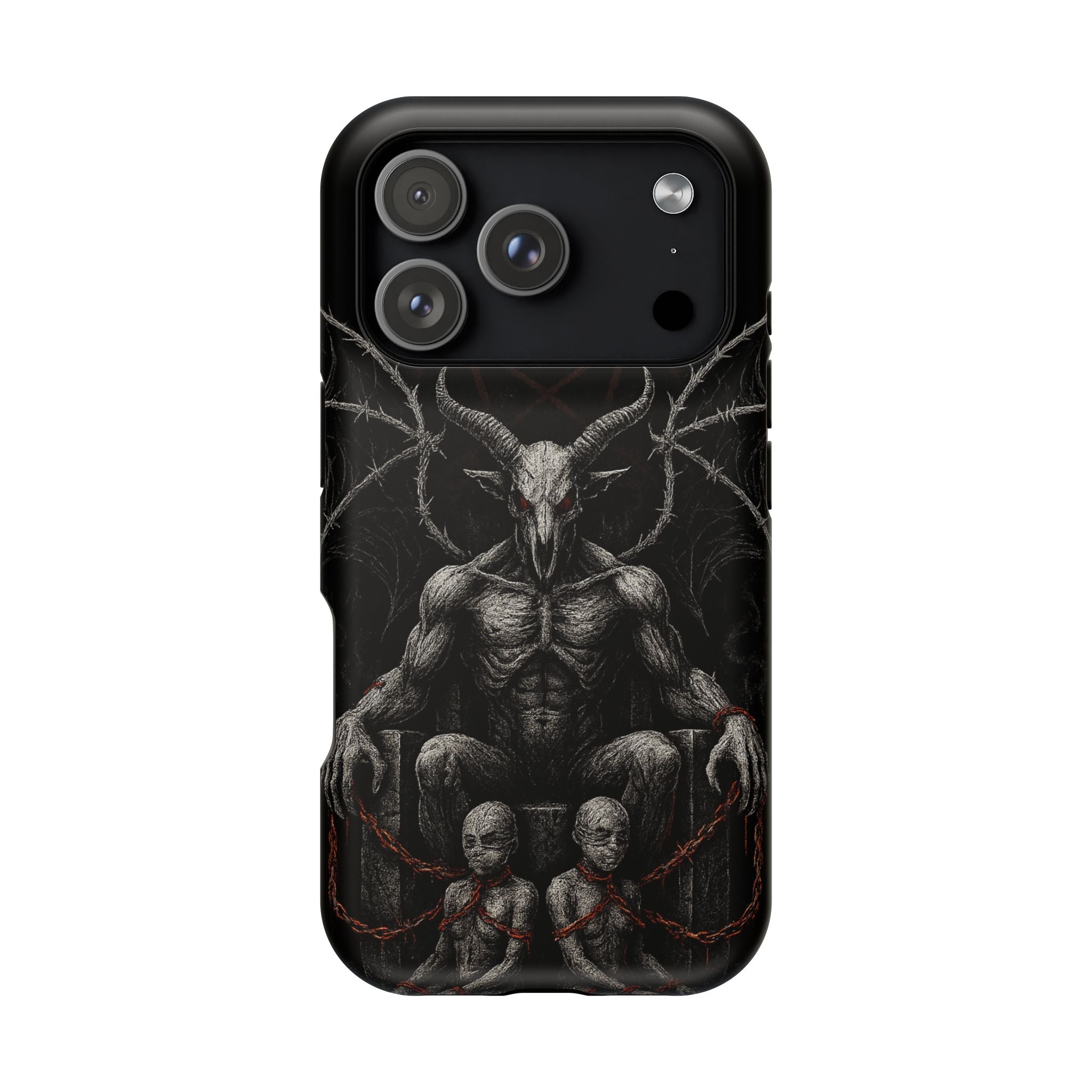 Baphomet Demon Phone Case — Gothic Impact-Resistant iPhone Cover
