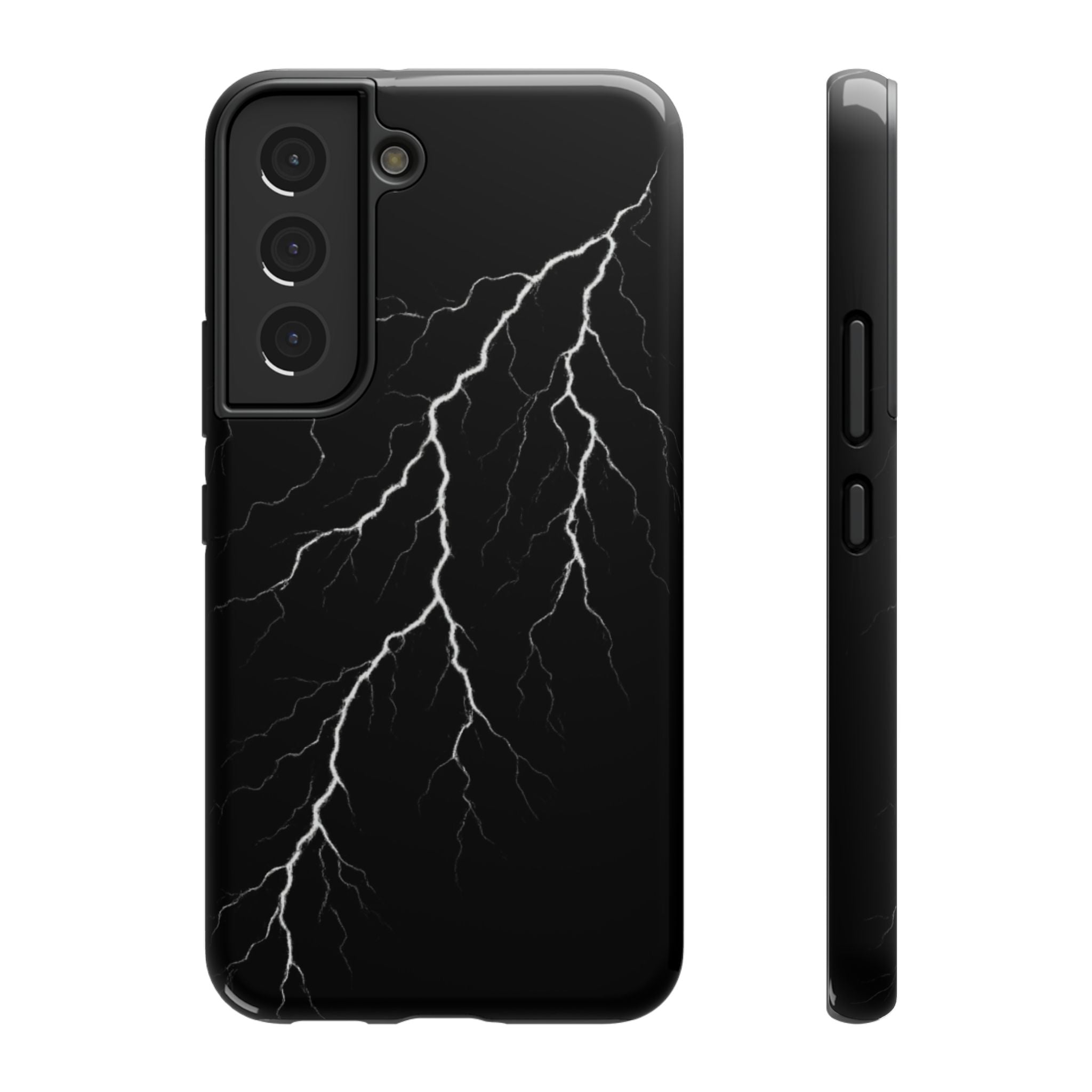 Black Lightning Phone Case – Impact‑Resistant Protective Cover