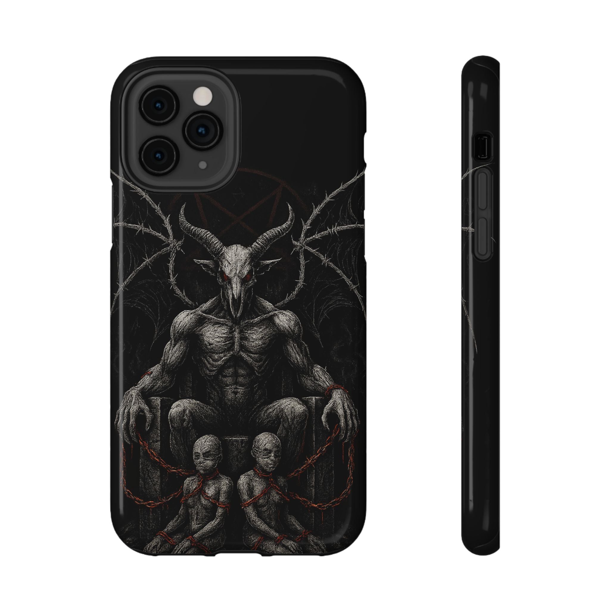 Baphomet Demon Phone Case — Gothic Impact-Resistant iPhone Cover