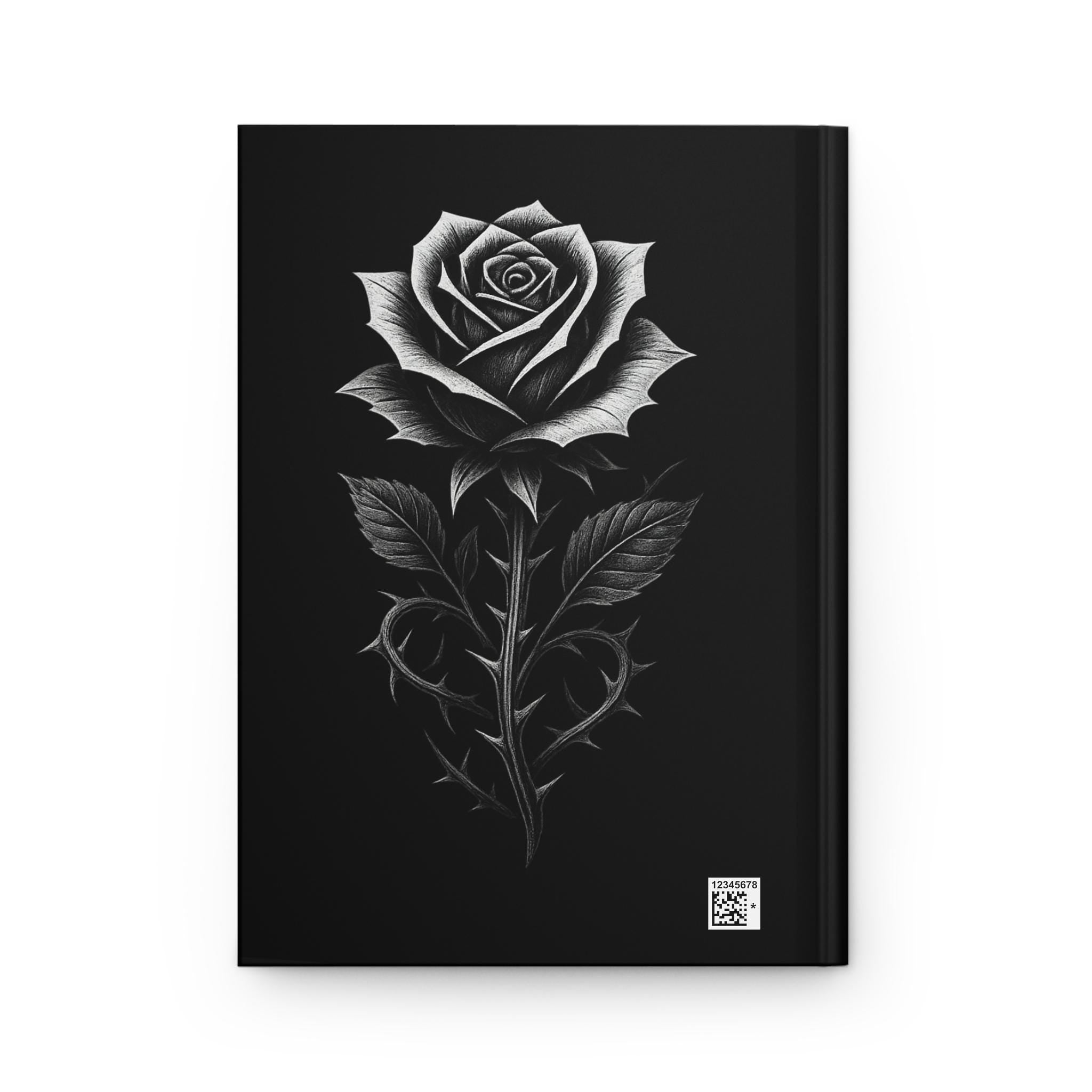 Dark Rose Hardcover Journal: Gothic Floral Notebook, VeinLine Studio