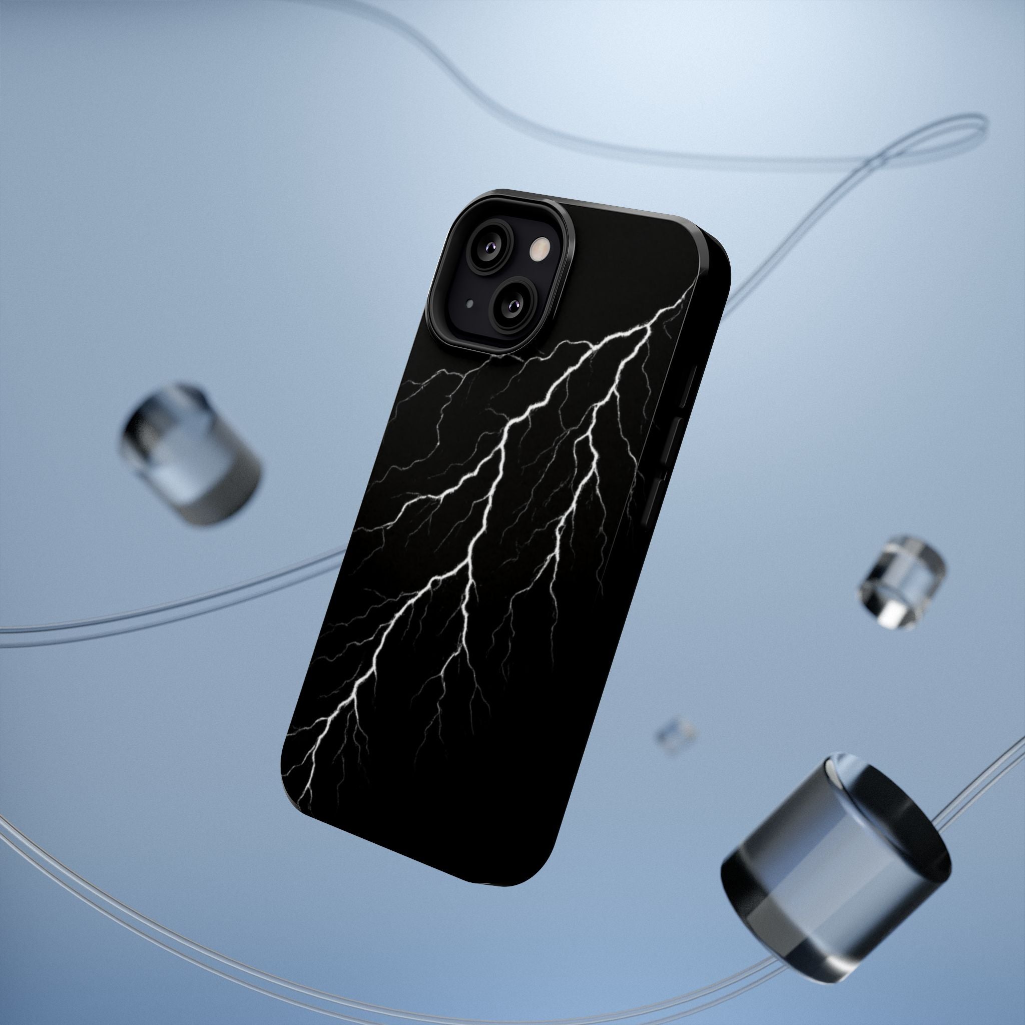 Black Lightning Phone Case – Impact‑Resistant Protective Cover