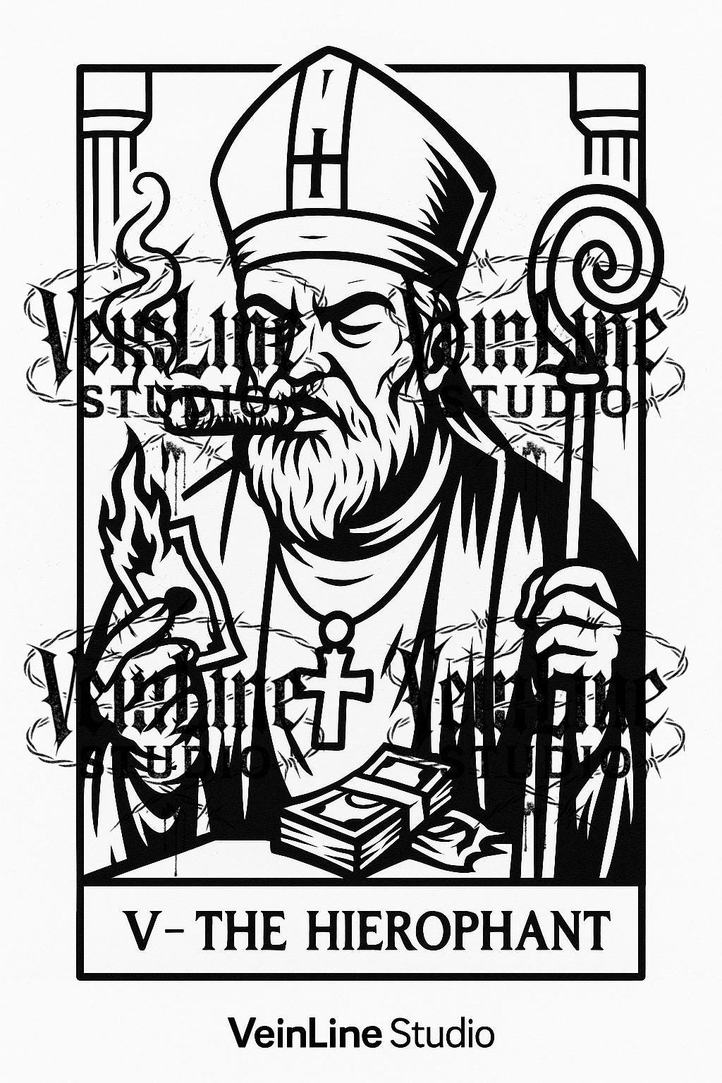 Tarot Tattoo Stencils: Major Arcana Designs (Digital Download PNG Files)  by VeinLineStudio