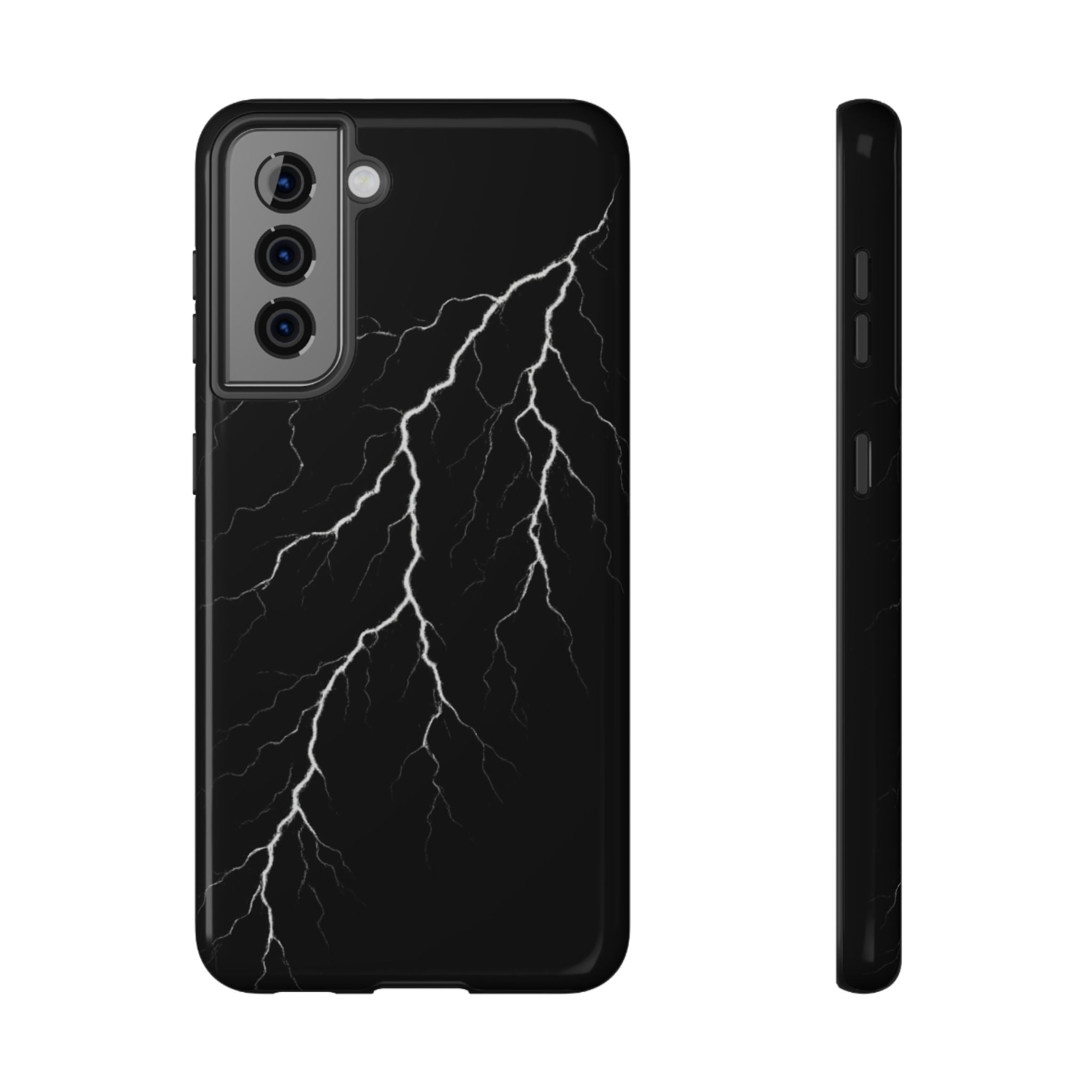 Black Lightning Phone Case – Impact‑Resistant Protective Cover
