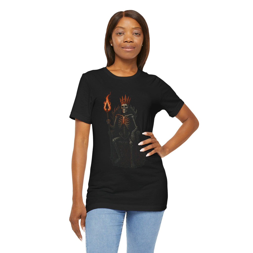 Gothic Skeleton King Tee: Unisex Horror Fashion, Halloween Shirt VeinLine Studio