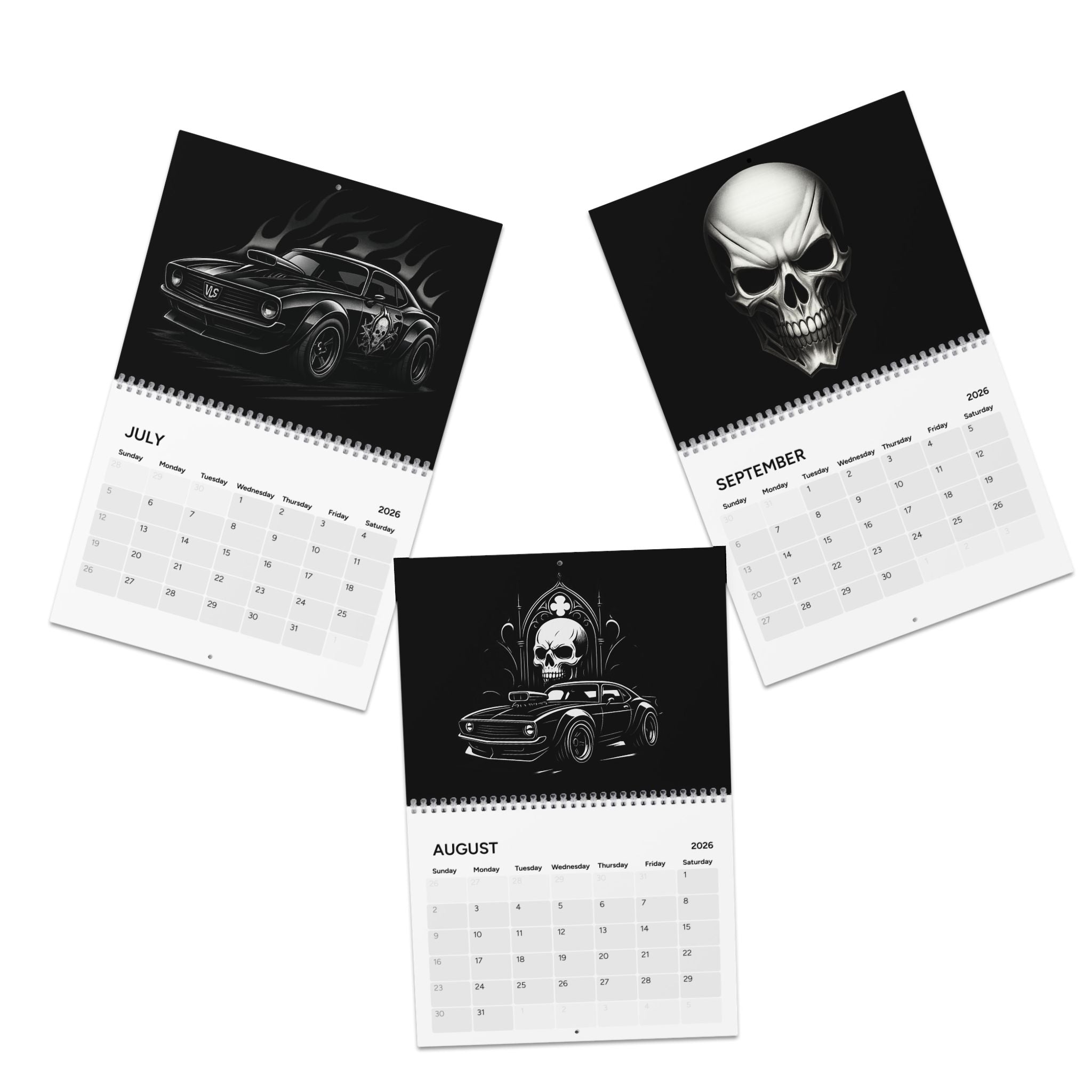 2026 Gothic Rose Wall Calendar — VenLine Studio Monthly Planner