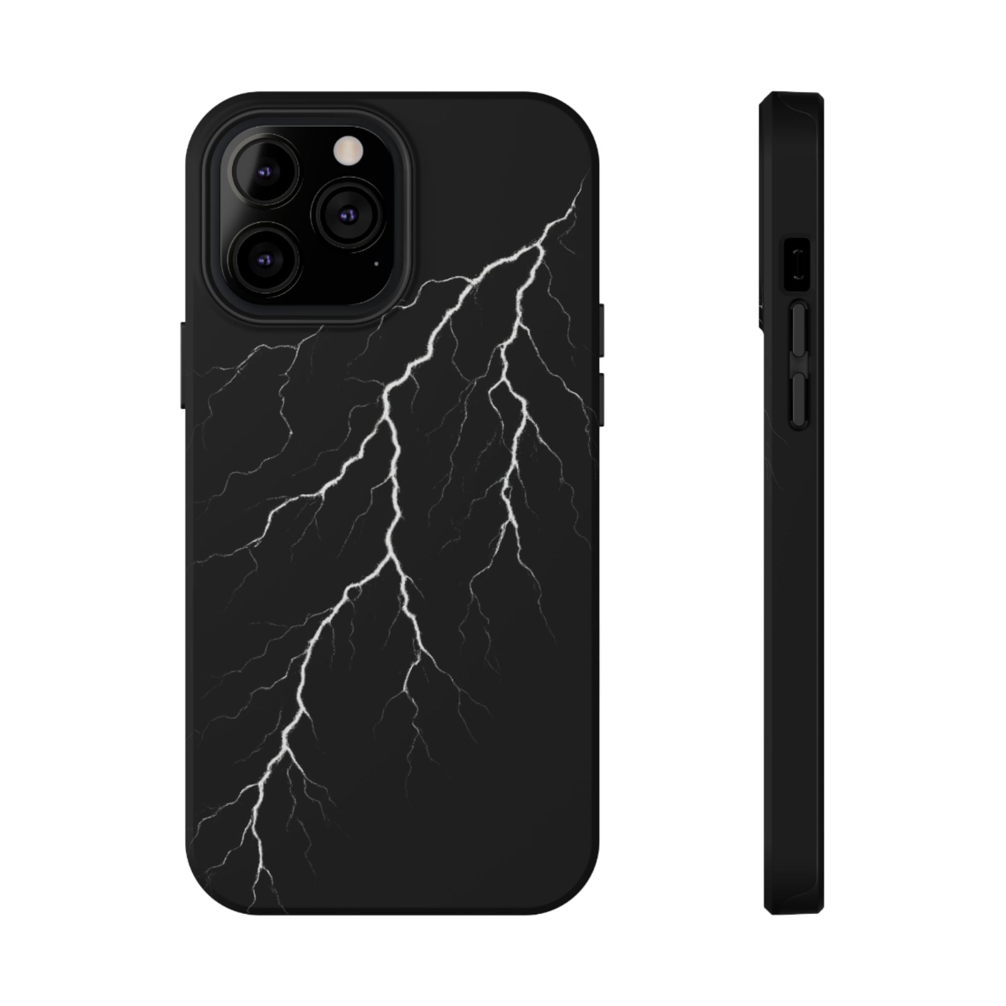 Black Lightning Phone Case – Impact‑Resistant Protective Cover