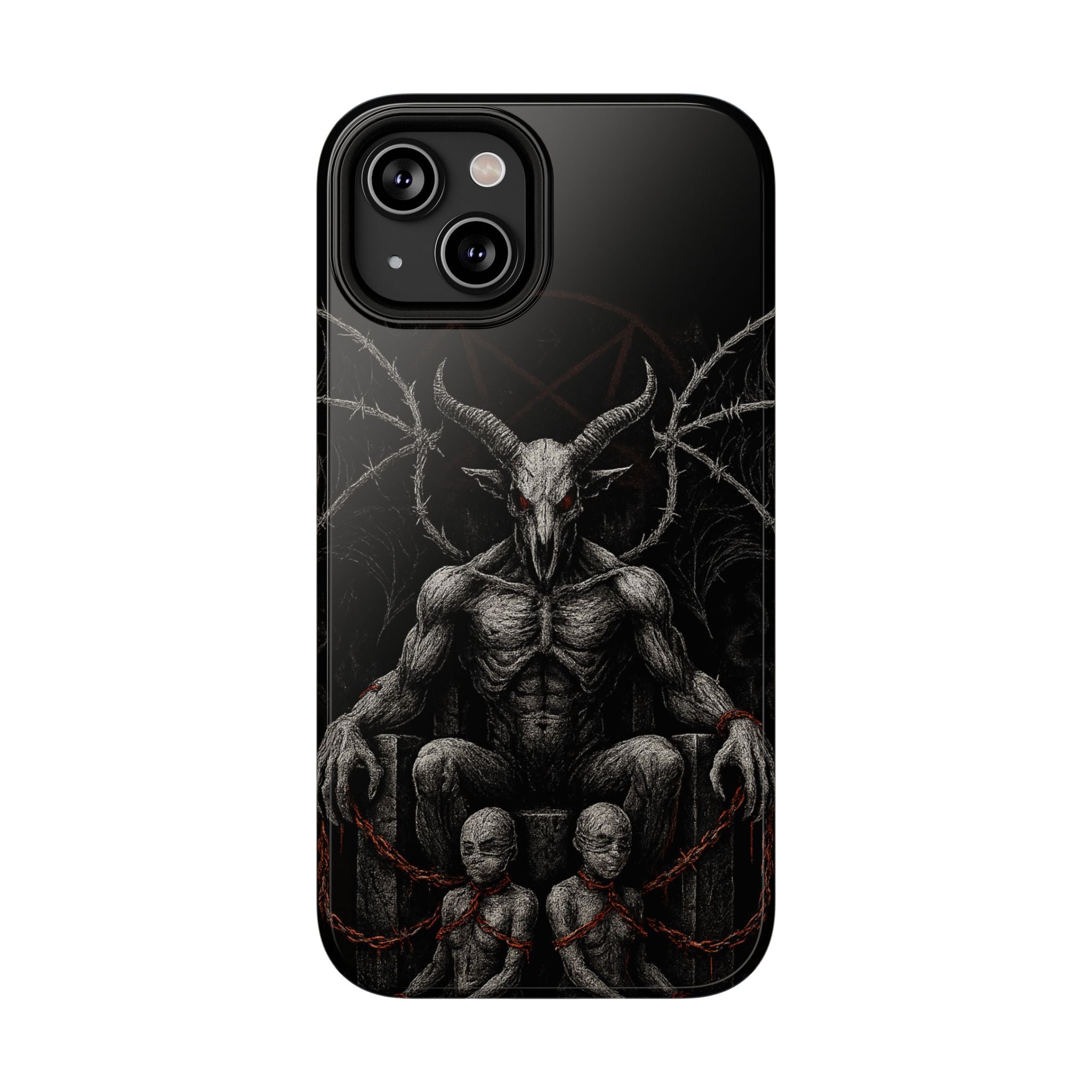 Baphomet Demon Phone Case — Gothic Impact-Resistant iPhone Cover