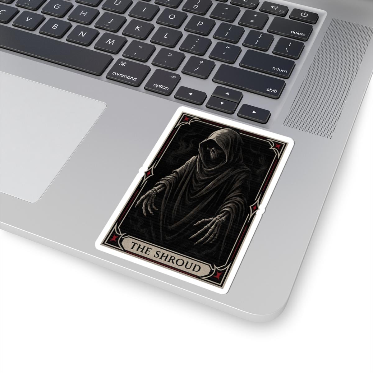 The Shroud Sticker – Gothic Dark Art Laptop Decal VeinLine Studio