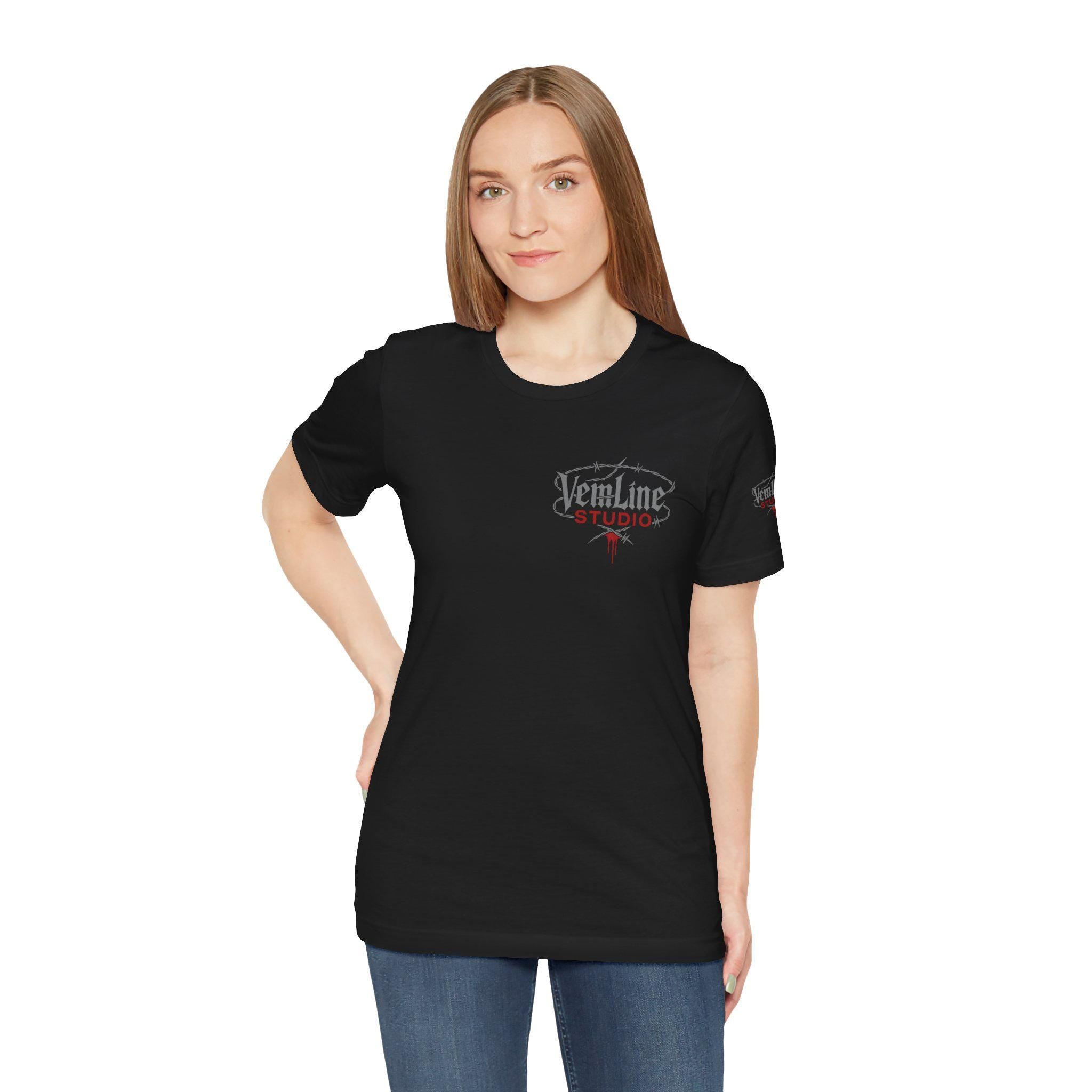 Logo Lightning Graphic Tee: Unisex Cotton Short Sleeve Shirt VeinLine Studio