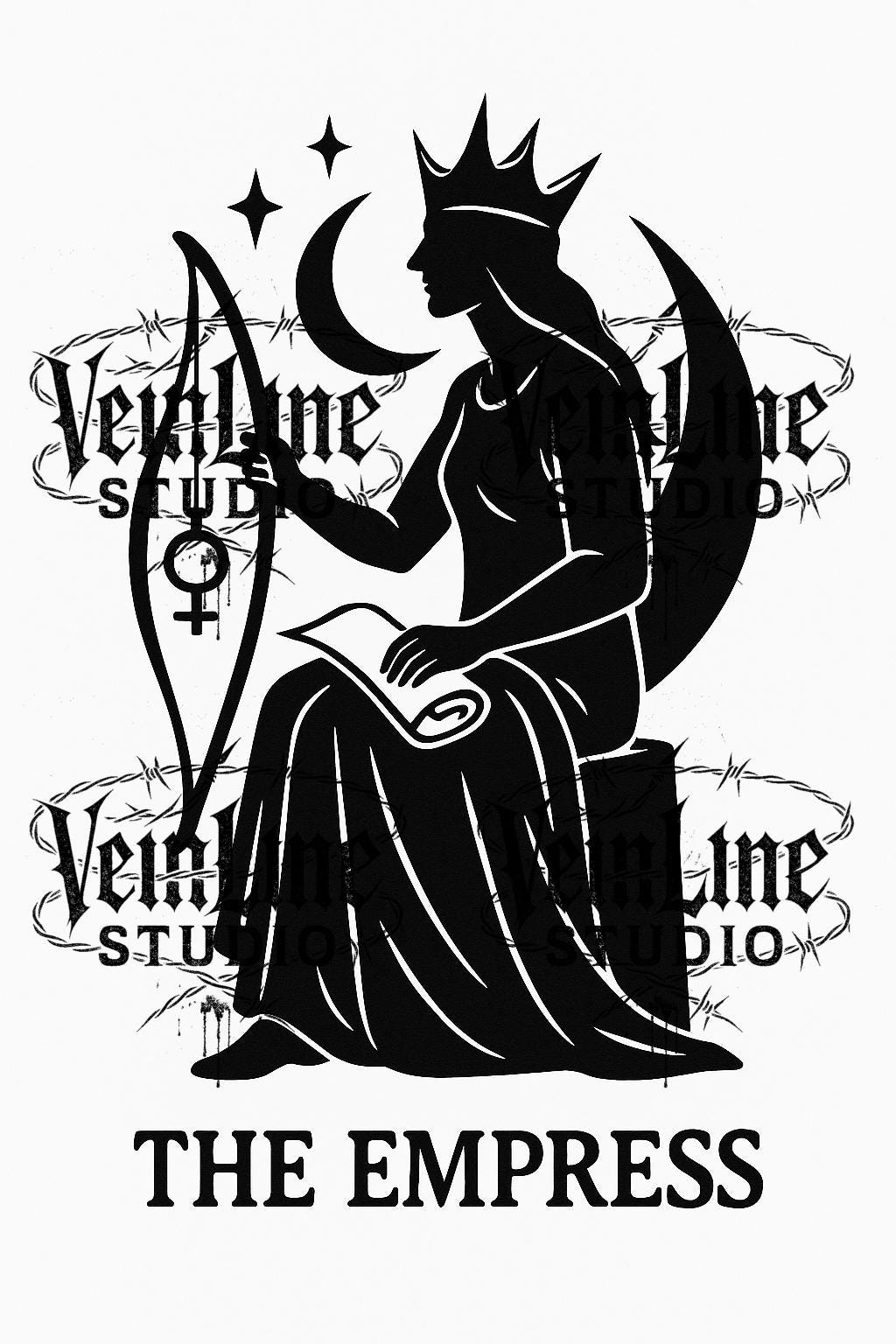 Tarot Tattoo Stencils: Major Arcana Designs (Digital Download PNG Files)  by VeinLineStudio
