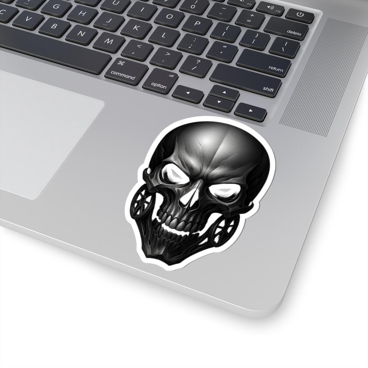 Edgy Skull Sticker – Gothic Vinyl Decal VeinLine Studio