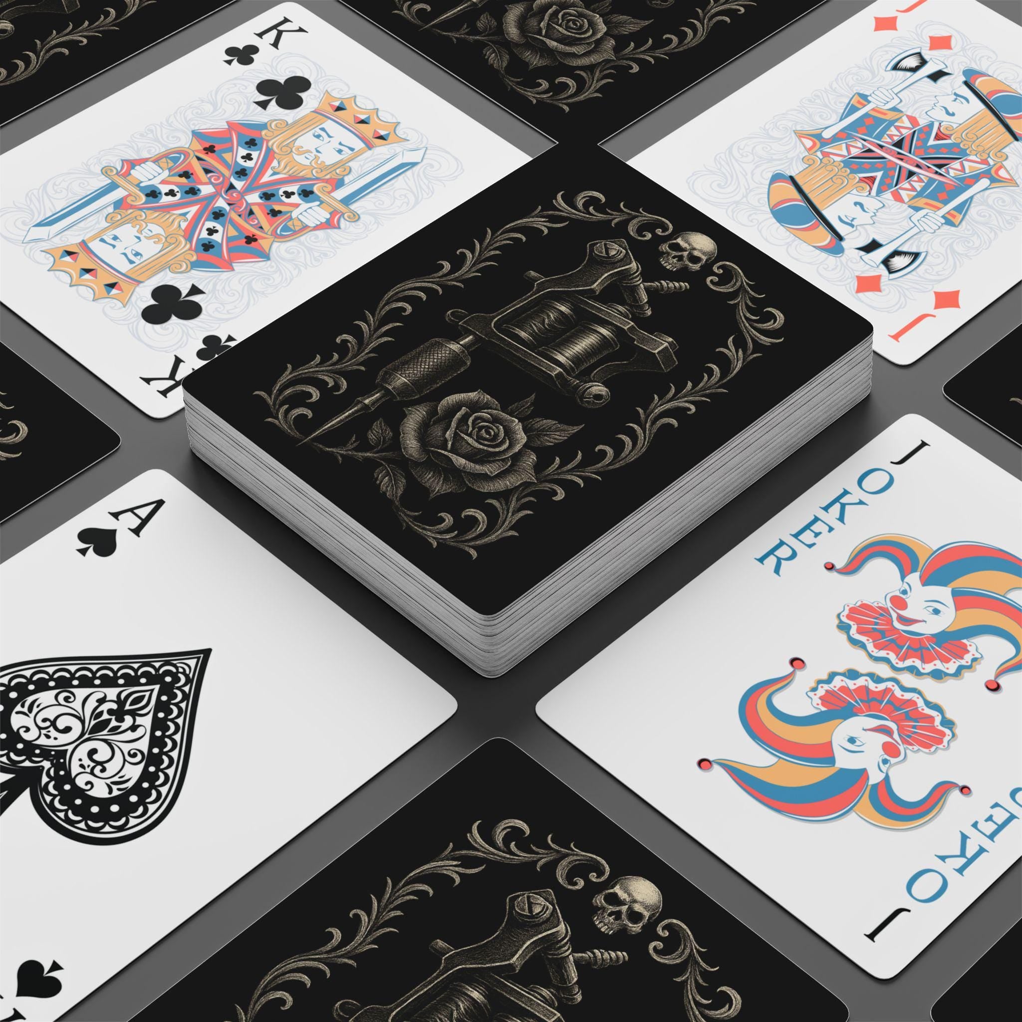 Tattoo Playing Cards: Unique Poker Deck for Collectors VeinLine Studio