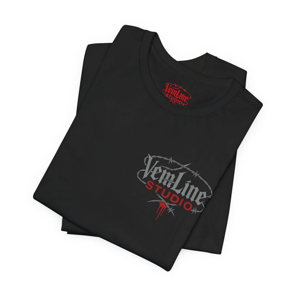 Logo Lightning Graphic Tee: Unisex Cotton Short Sleeve Shirt VeinLine Studio