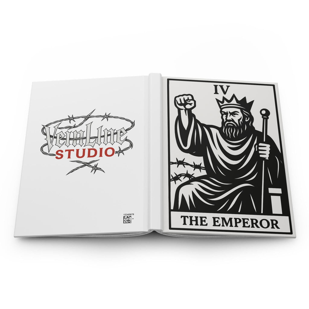 Emperor Tarot Hardcover Journal, Stylish Writing Notebook, Art Sketchbook, Gift for Artists, Unique Stationery
