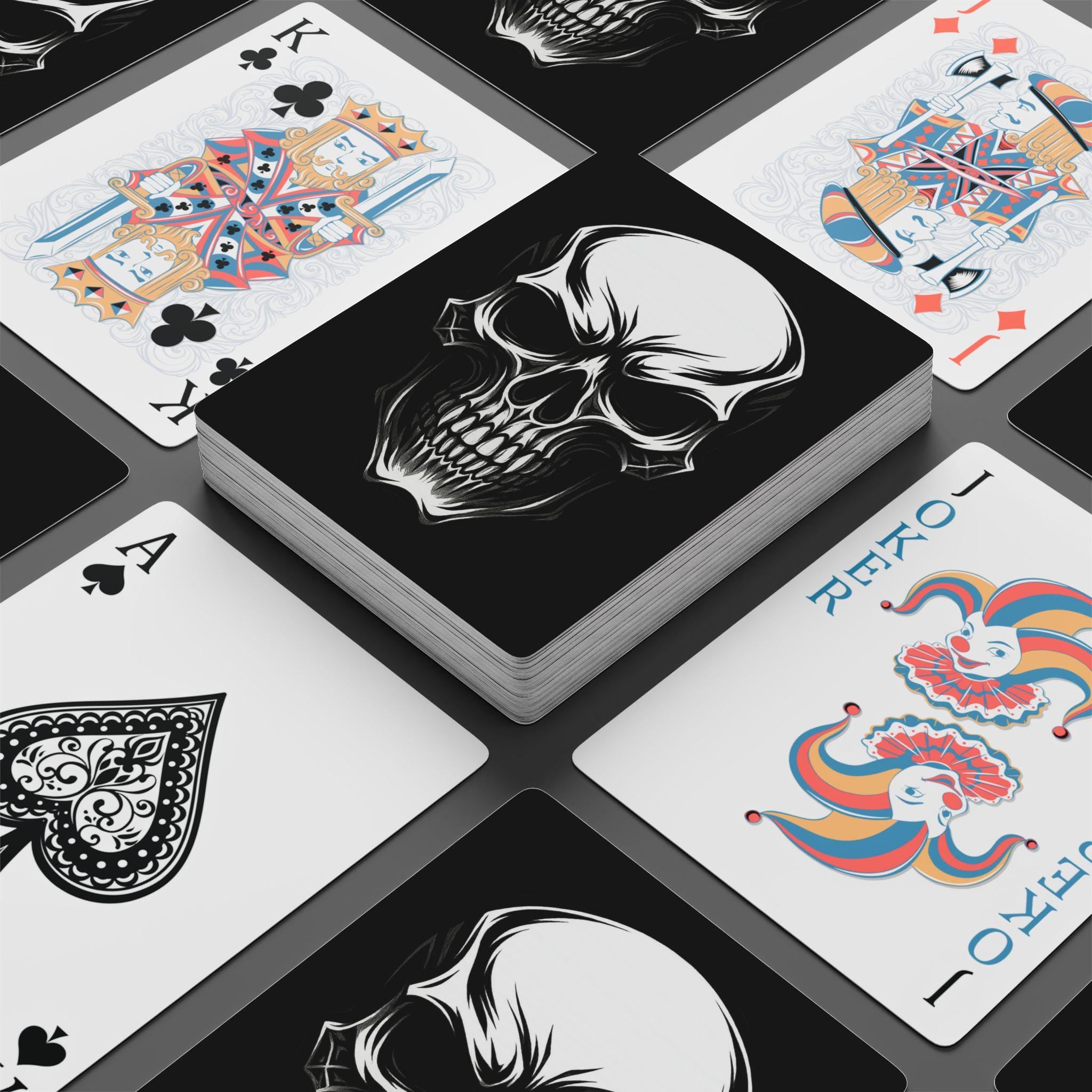 Skull Playing Cards VeinLine Studio